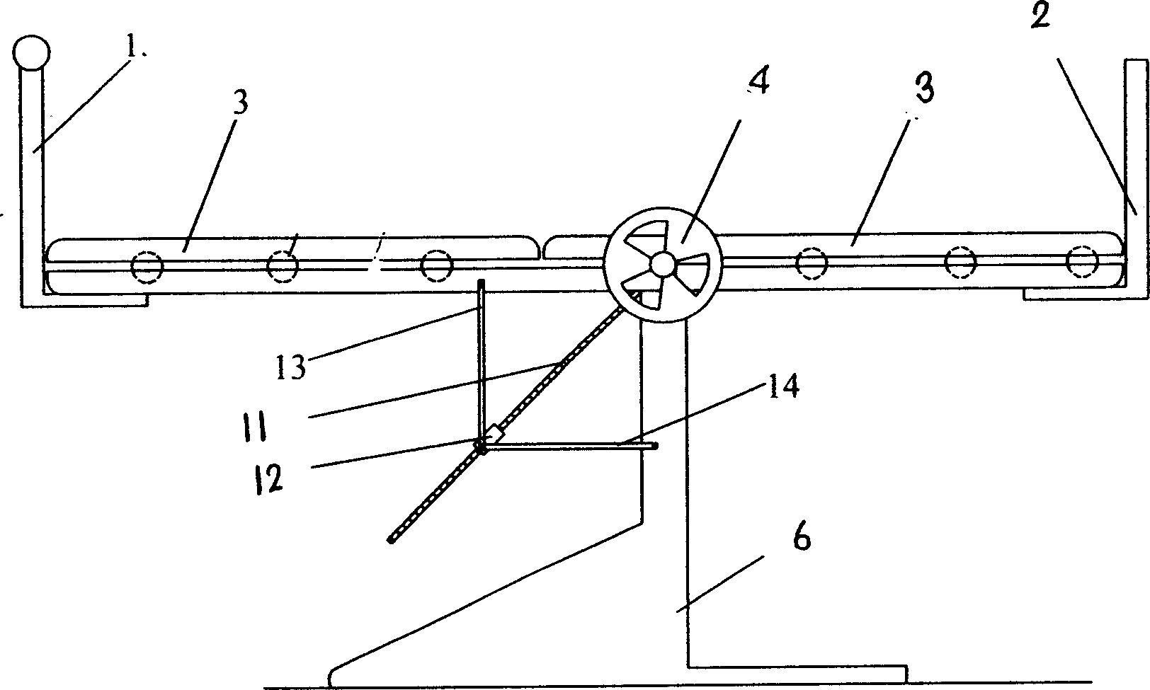 Lever-type traction bed