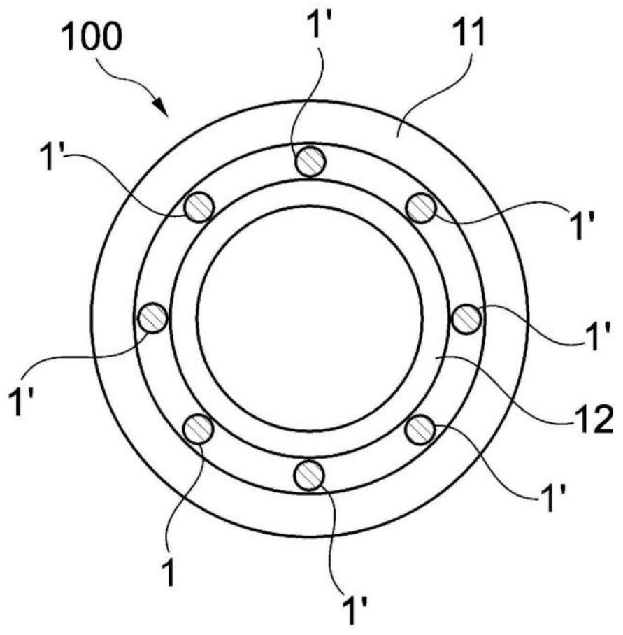 Rolling element having integrated electronics for use in rolling bearing