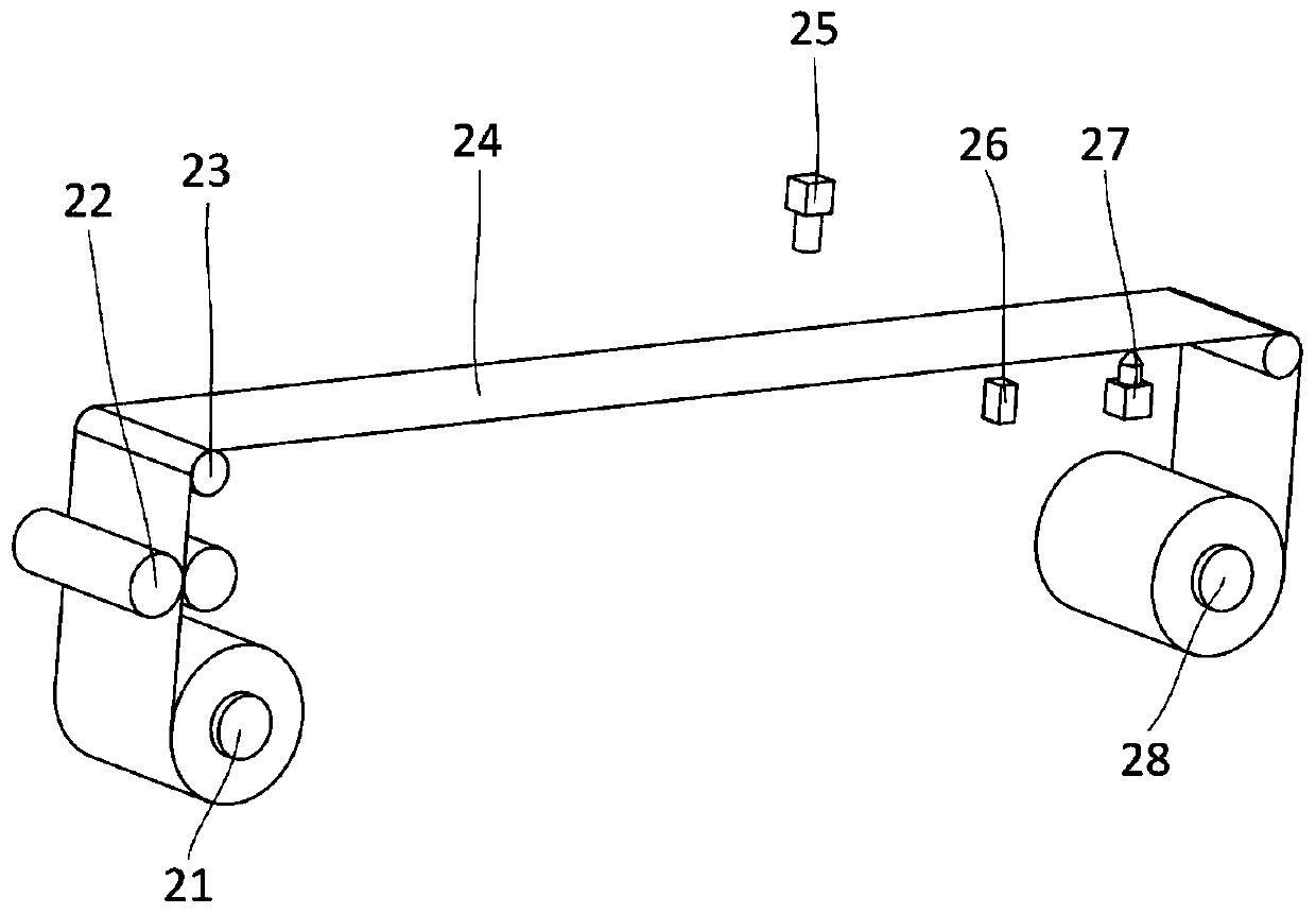 A device and method for laser lift-off mass transfer of micro-device based on winding process