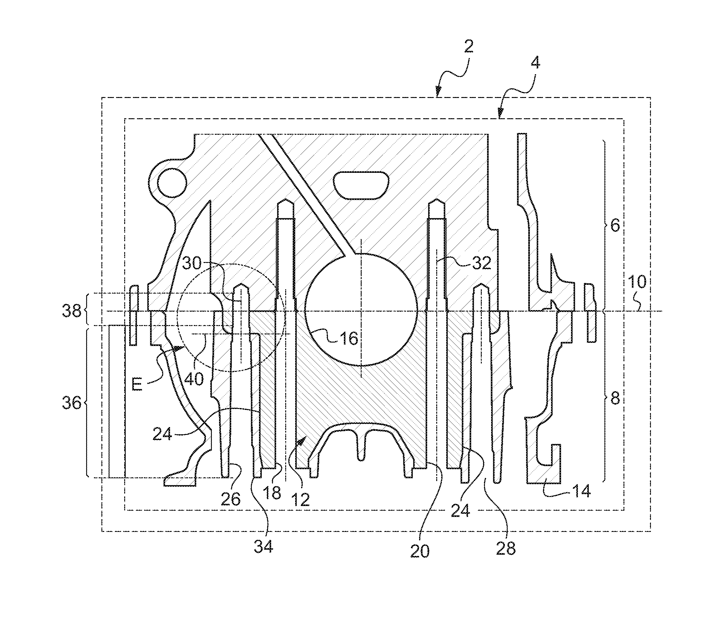 Dual Material Device, Casing and Vehicle Provided With Said Device, and Method for Making Said Device