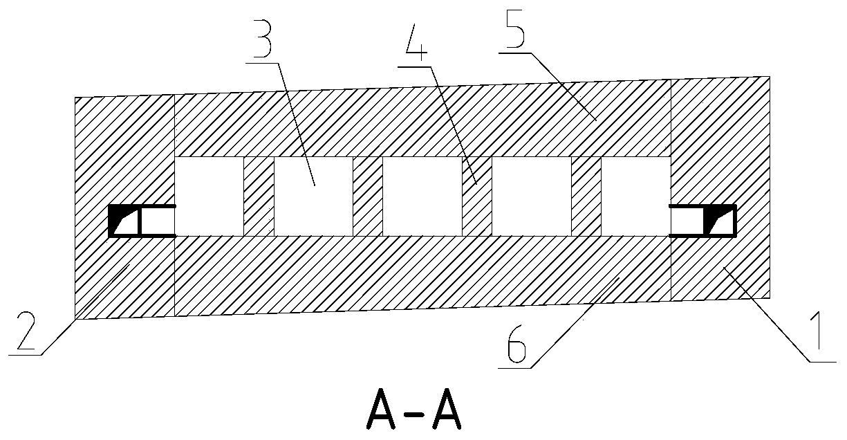 Gently inclined medium-thick-thick large ore body remaining ore stopping method