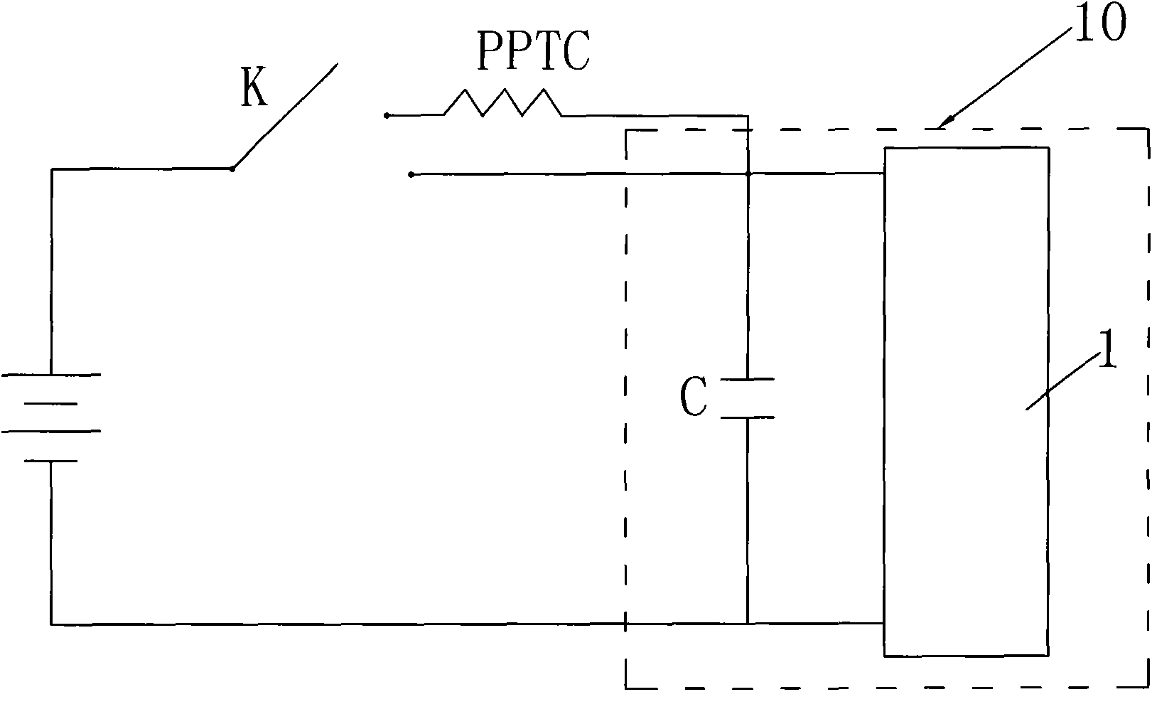 Power supply lock circuit with momentary arcing protection