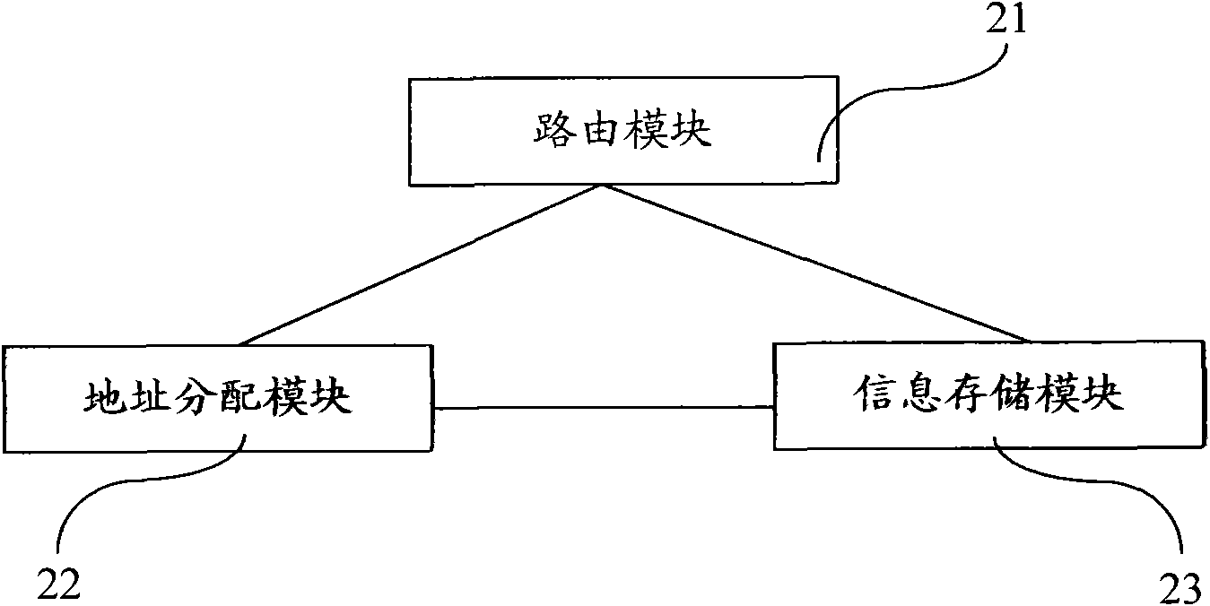 Method and device for processing address information of Internet and Internet system