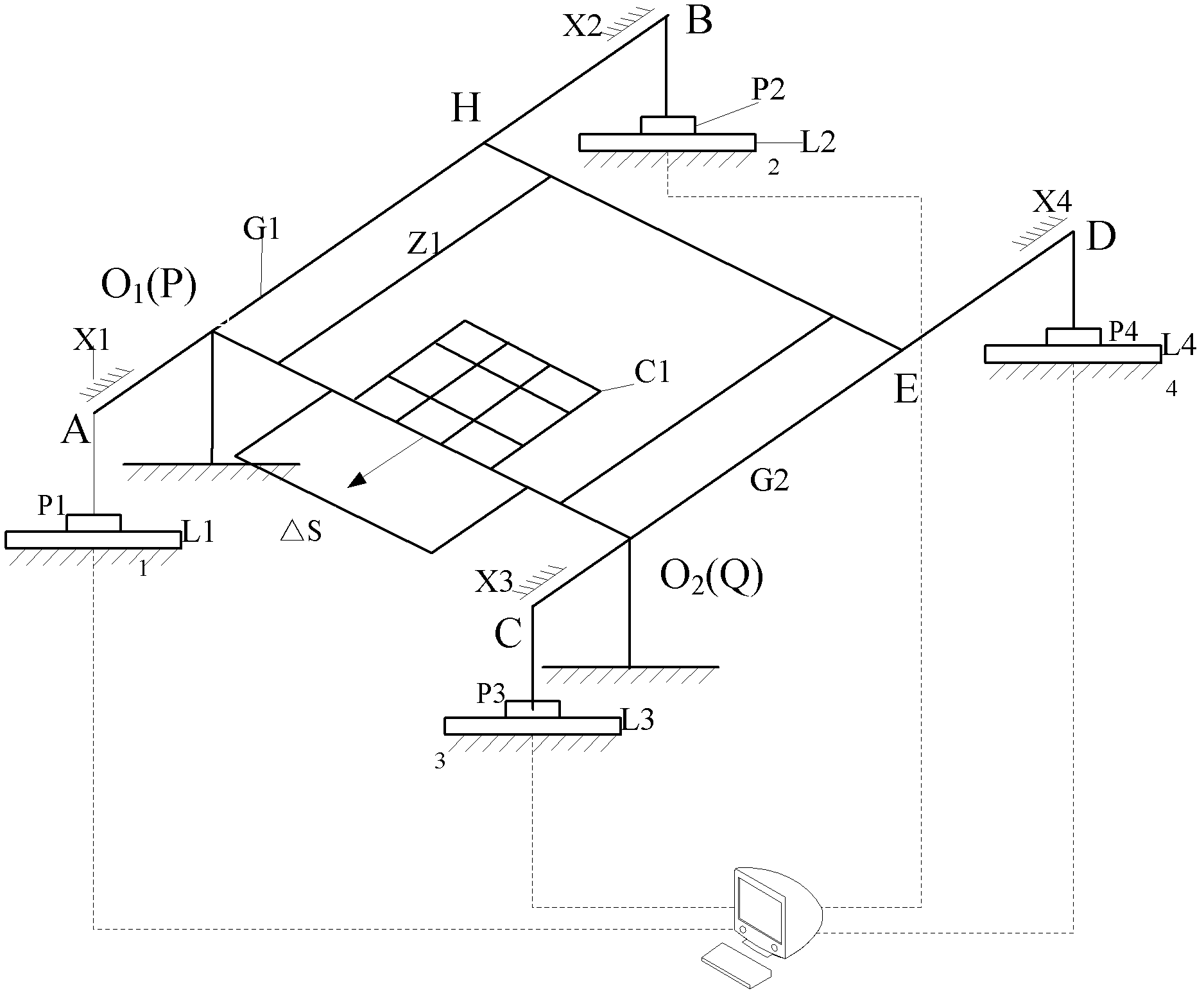 Three-dimensional homogeneous entity nondestructive measuring device and method