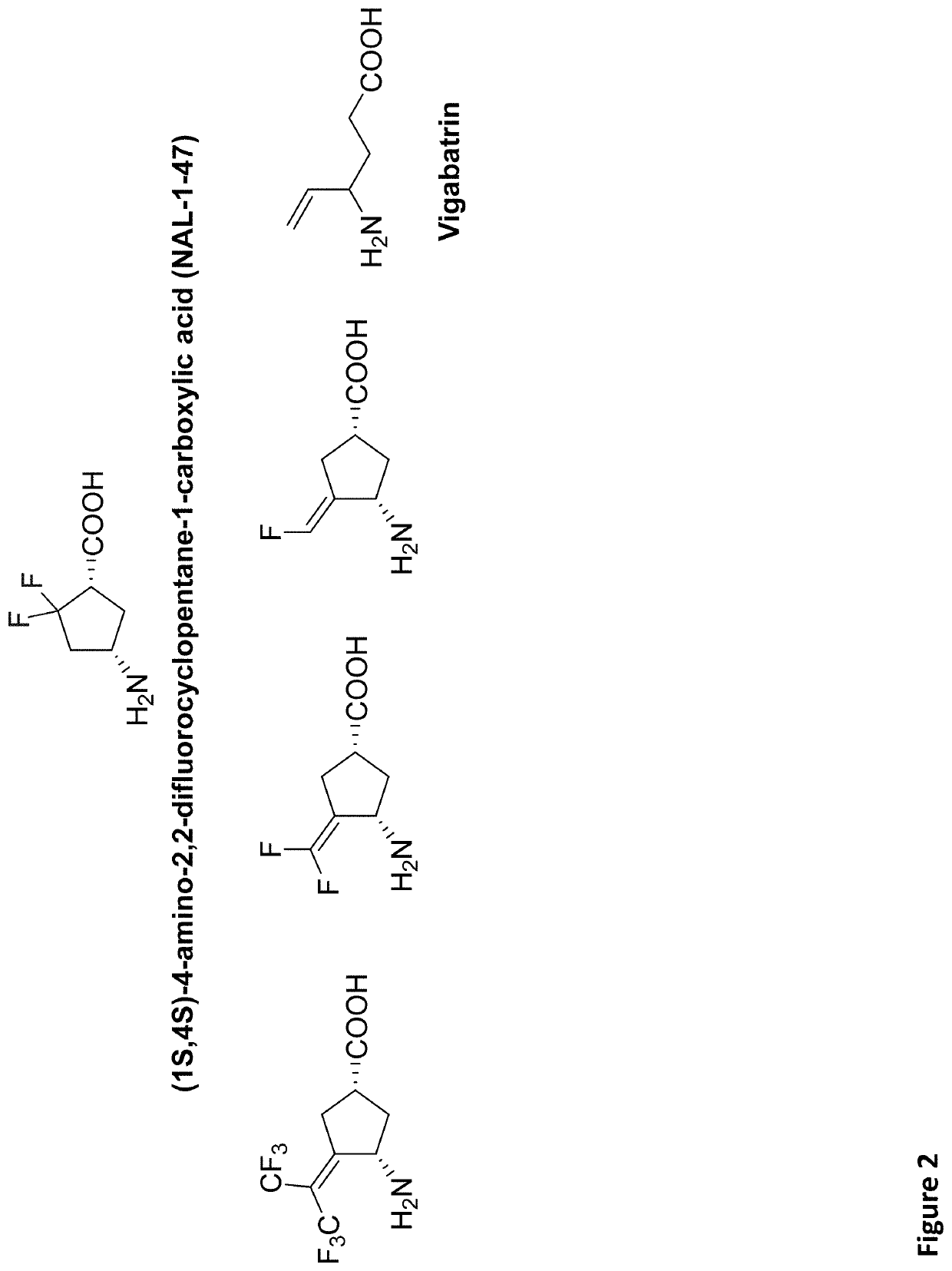 2-difluoro substituted 4-aminocyclopentanecarboxylic acids as inhibitors of gamma-aminobutyric acid aminotransferase and human ornithine aminotransferase