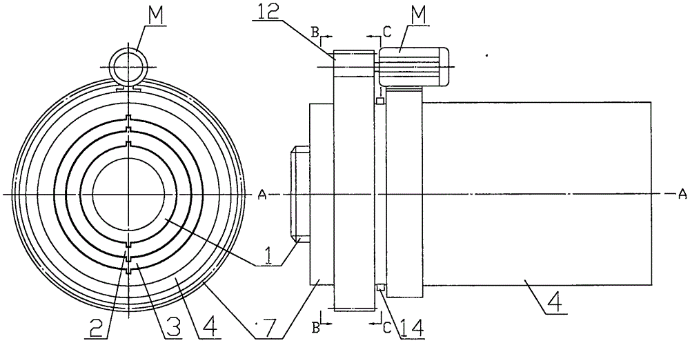 Multi-section telescopic rod with self pushing and pulling functions