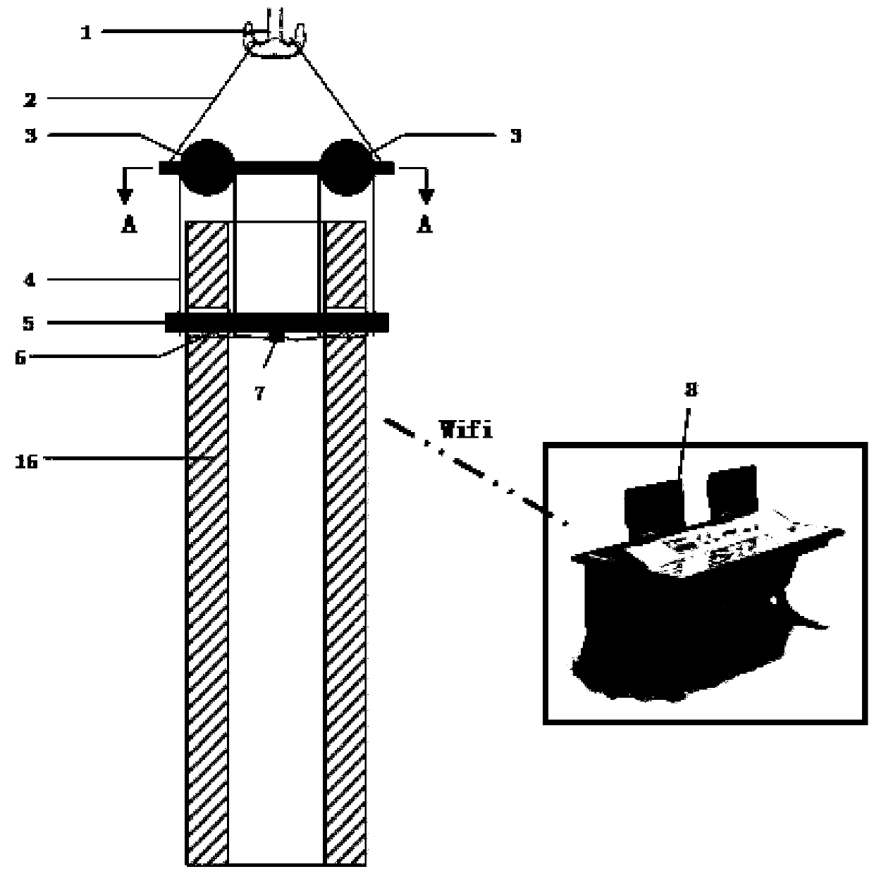 Hoisting device and control method suitable for four-point hoisting of precast tubular pile