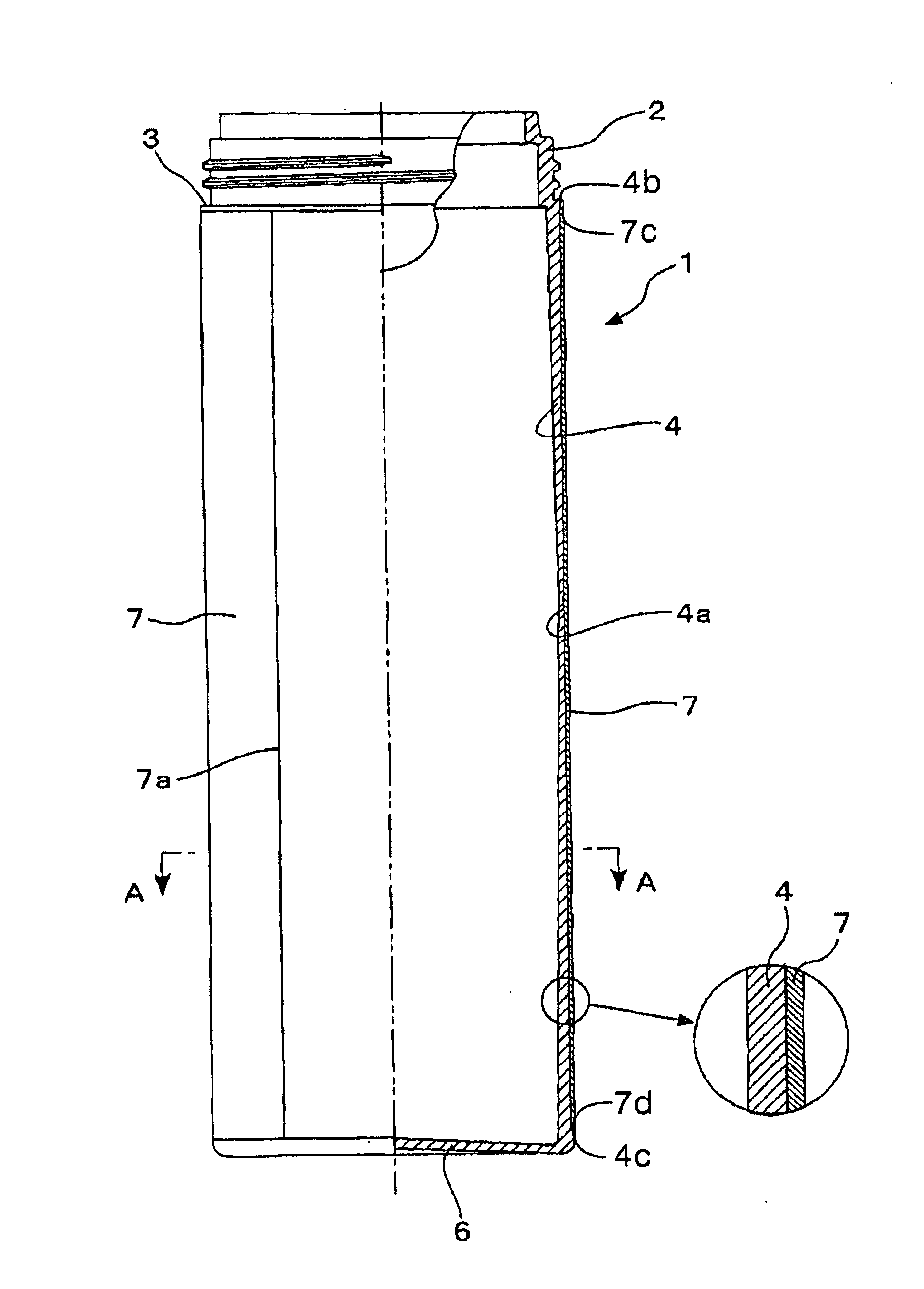 In-mold labeled container and molding process thereof