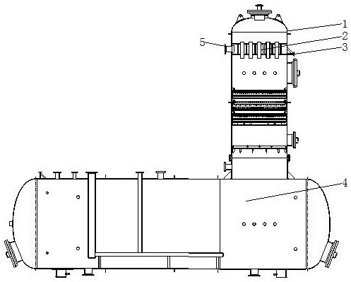 Deep atomization deoxidization double-cylinder type film rotating device and deaerator with film rotating device