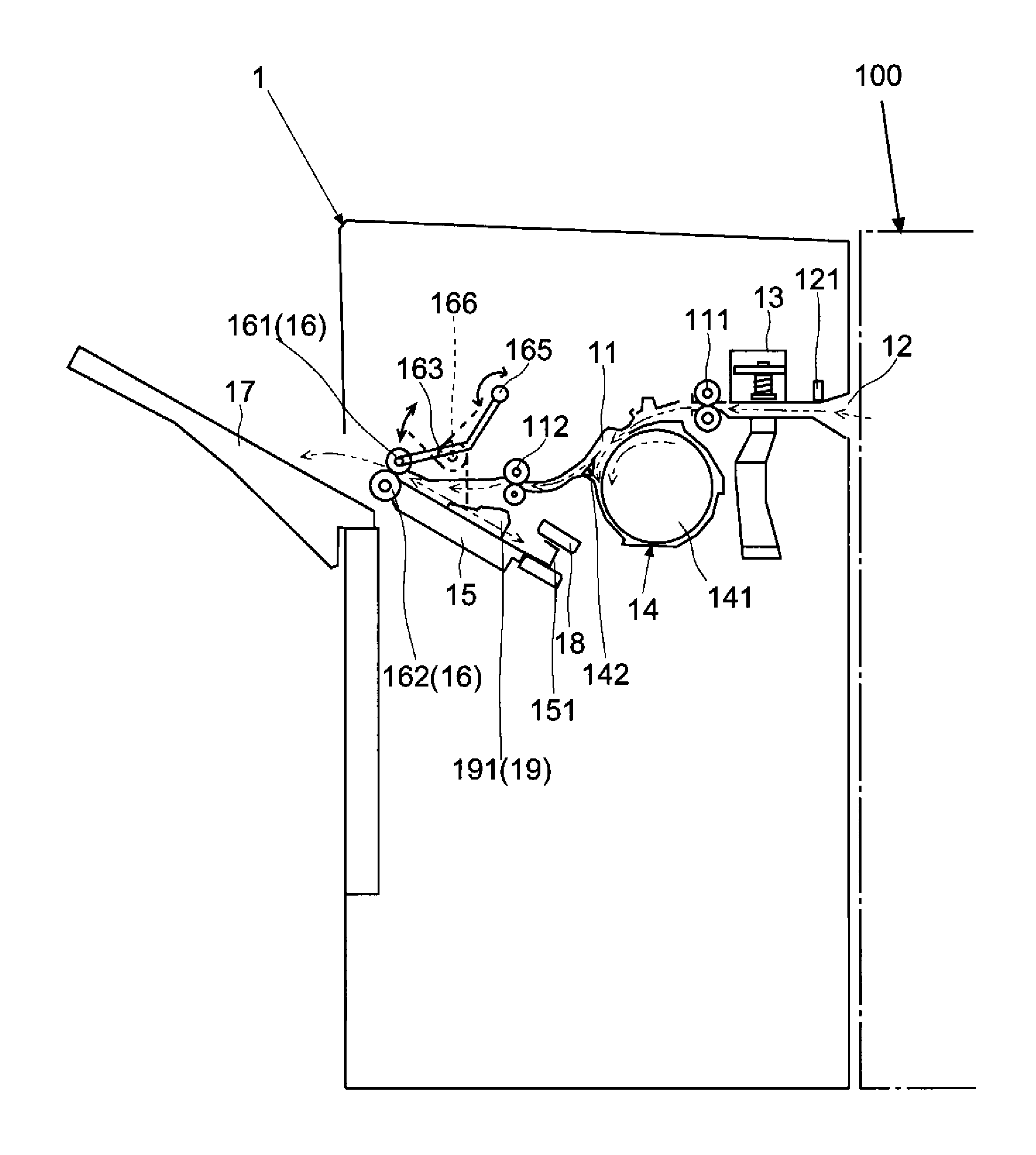 Turn-aside for post processing device when maximum capacity exceeded