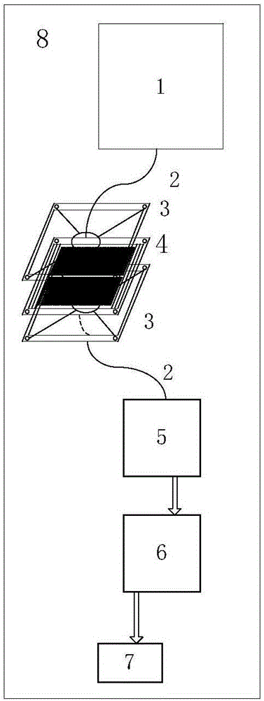 MOEMS wireless vibration sensor based on comb grid and operation method thereof