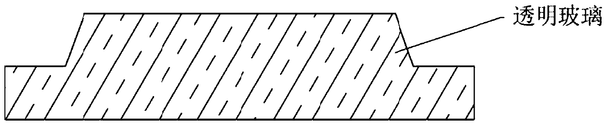 Fire-polishing blackening preparation method of anti-halation step-like glass