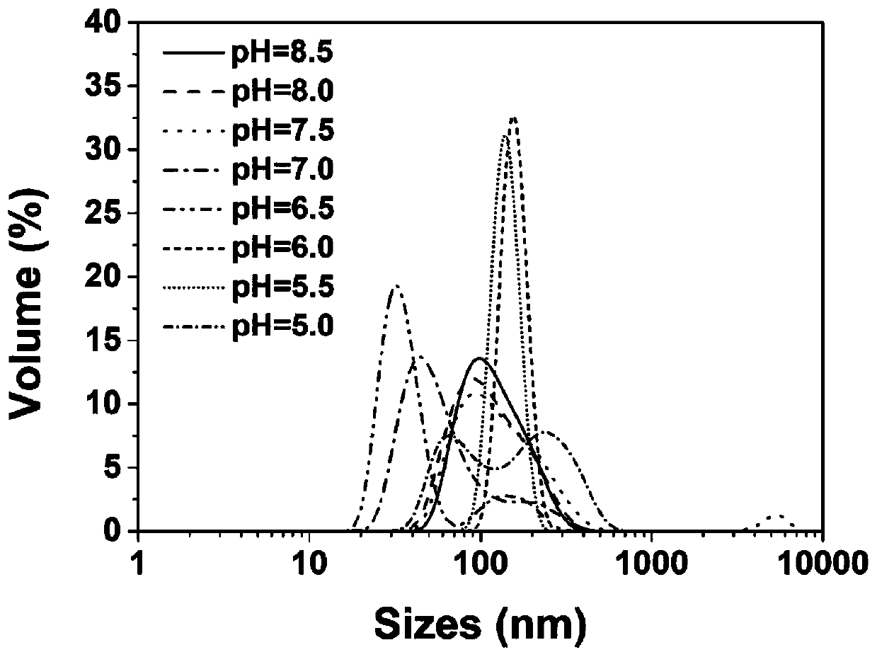 PH-sensitive quaternary ammonium salt amphiphilic block copolymer and application thereof