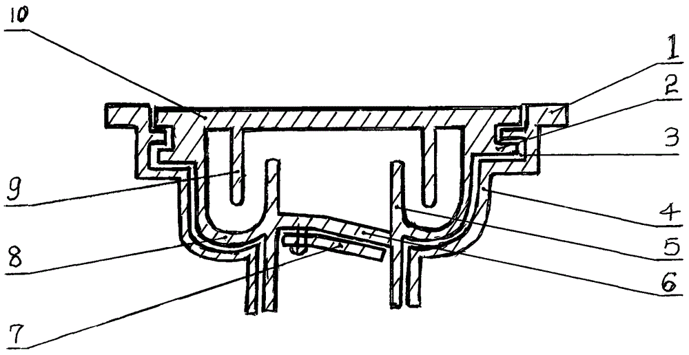 Floor drain with grate, water trap and movable cover capable of being screwed out integrally