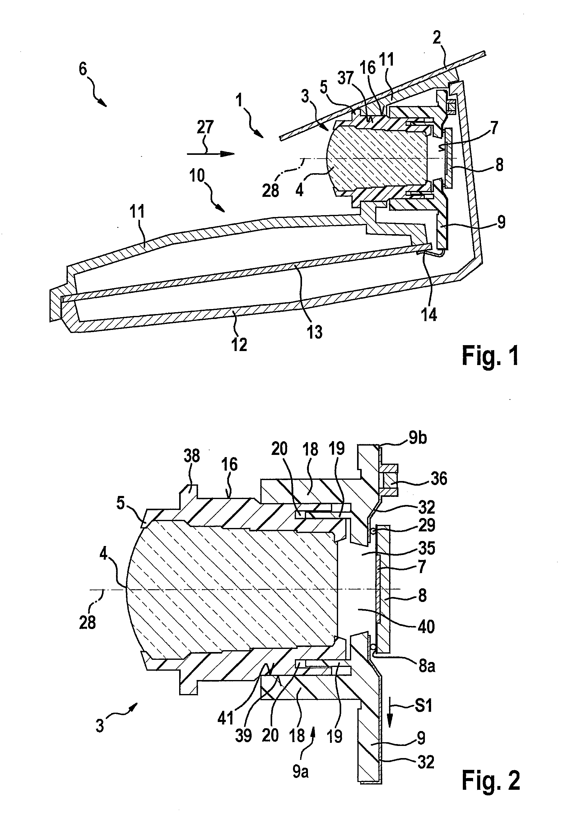 Camera module for a vehicle and method for its production