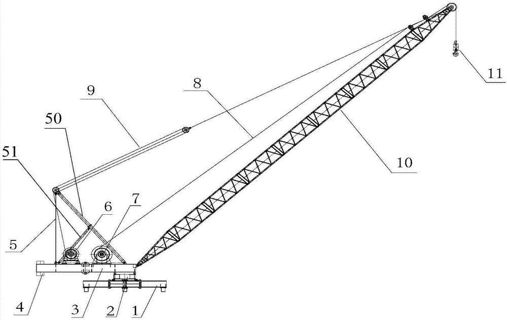 A special self-demolition roof crane and self-demolition method for super high-rise buildings