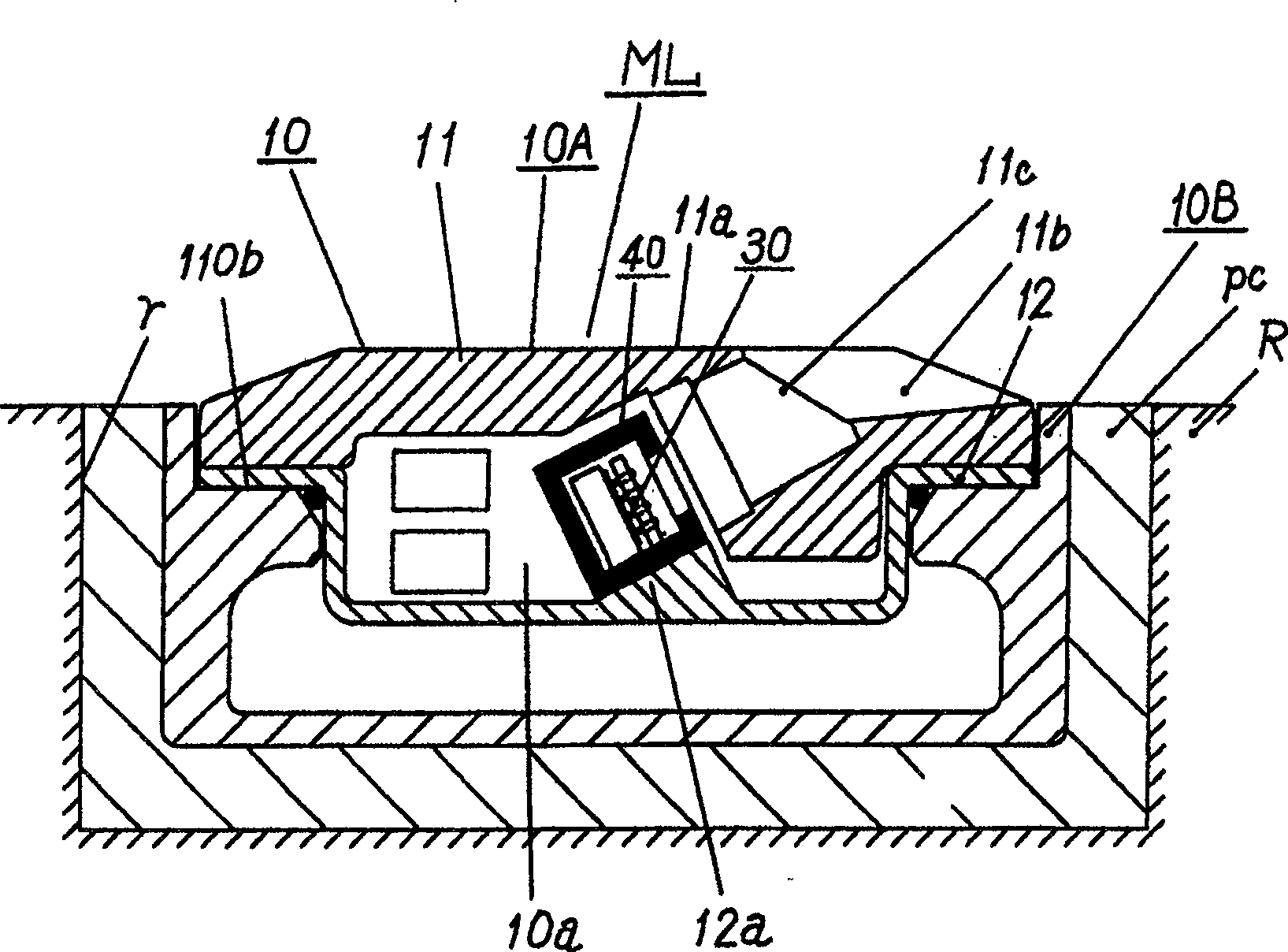 Embedded sign light device