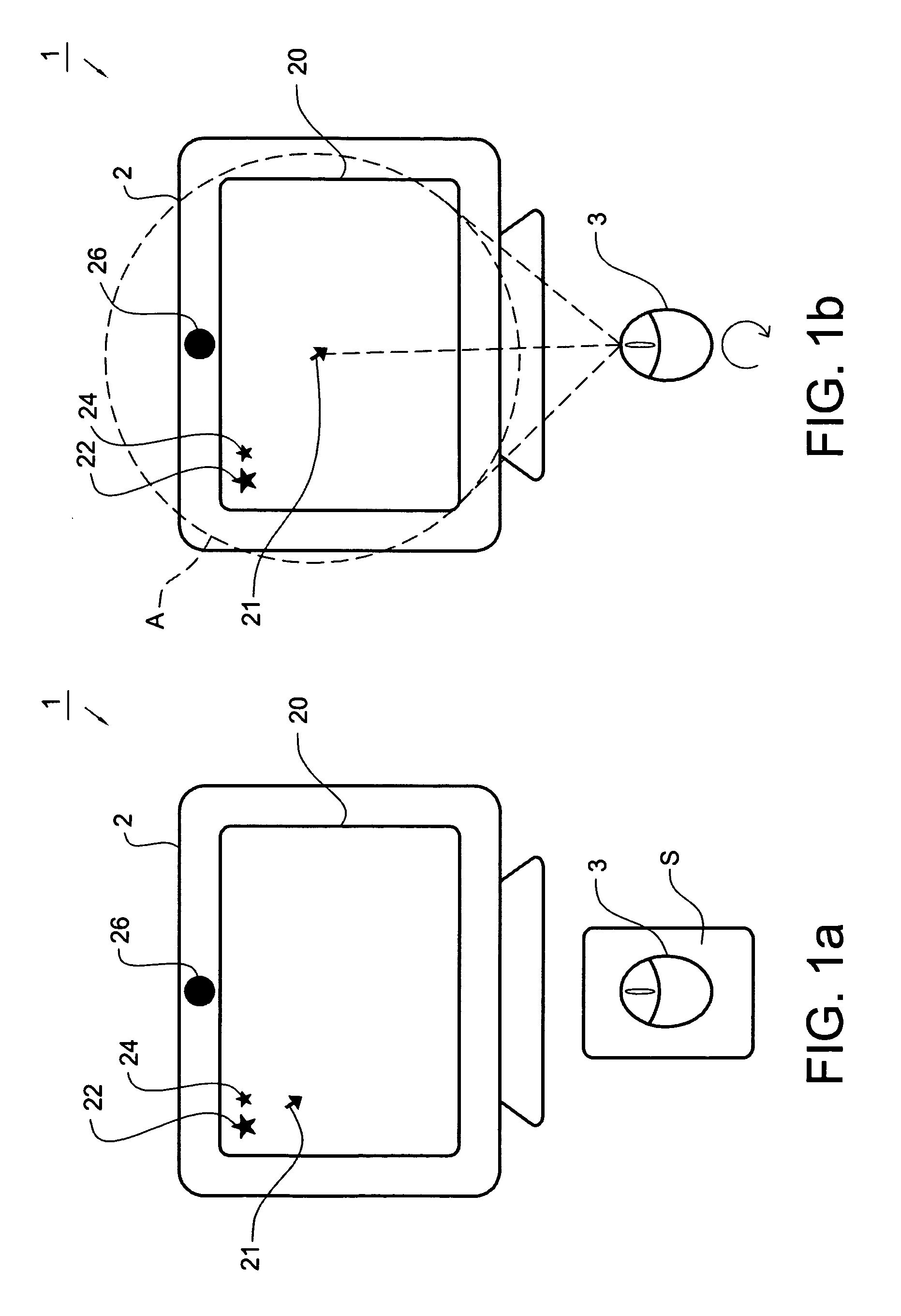 Cursor control device and method for an image display, and image system