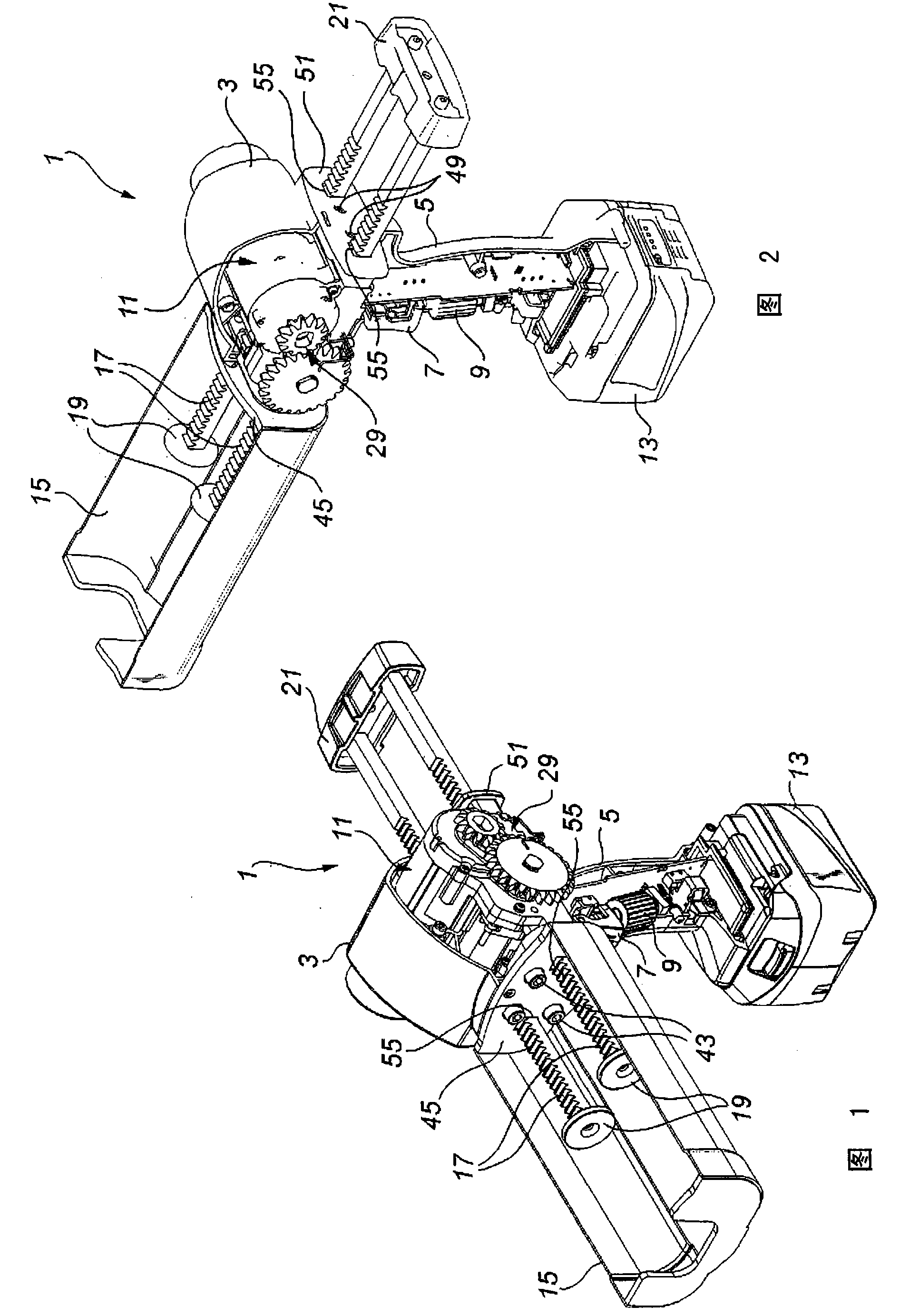 A motorized viscous material dispenser