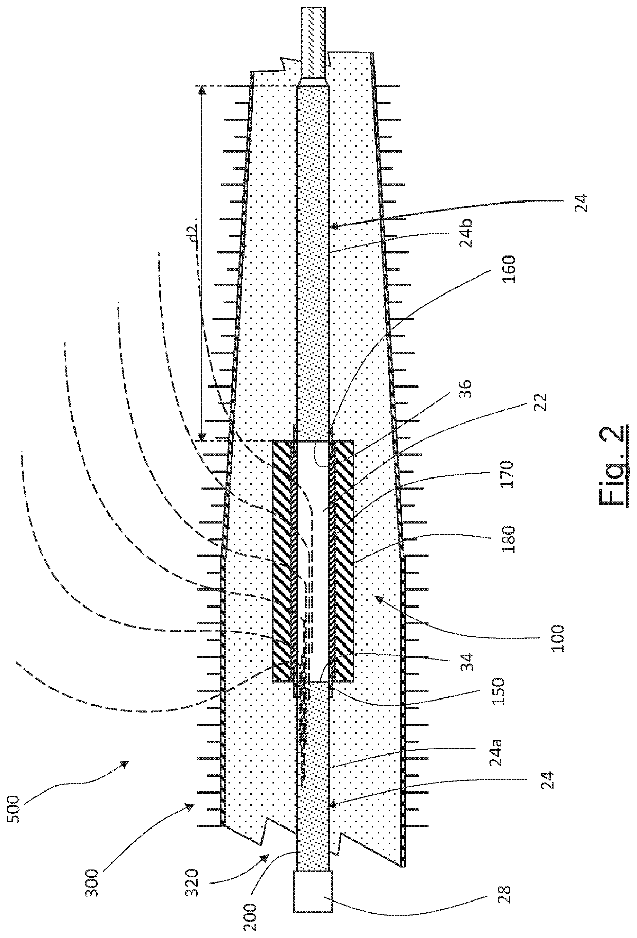 Cable termination system, termination assembly and method for installing such a termination assembly