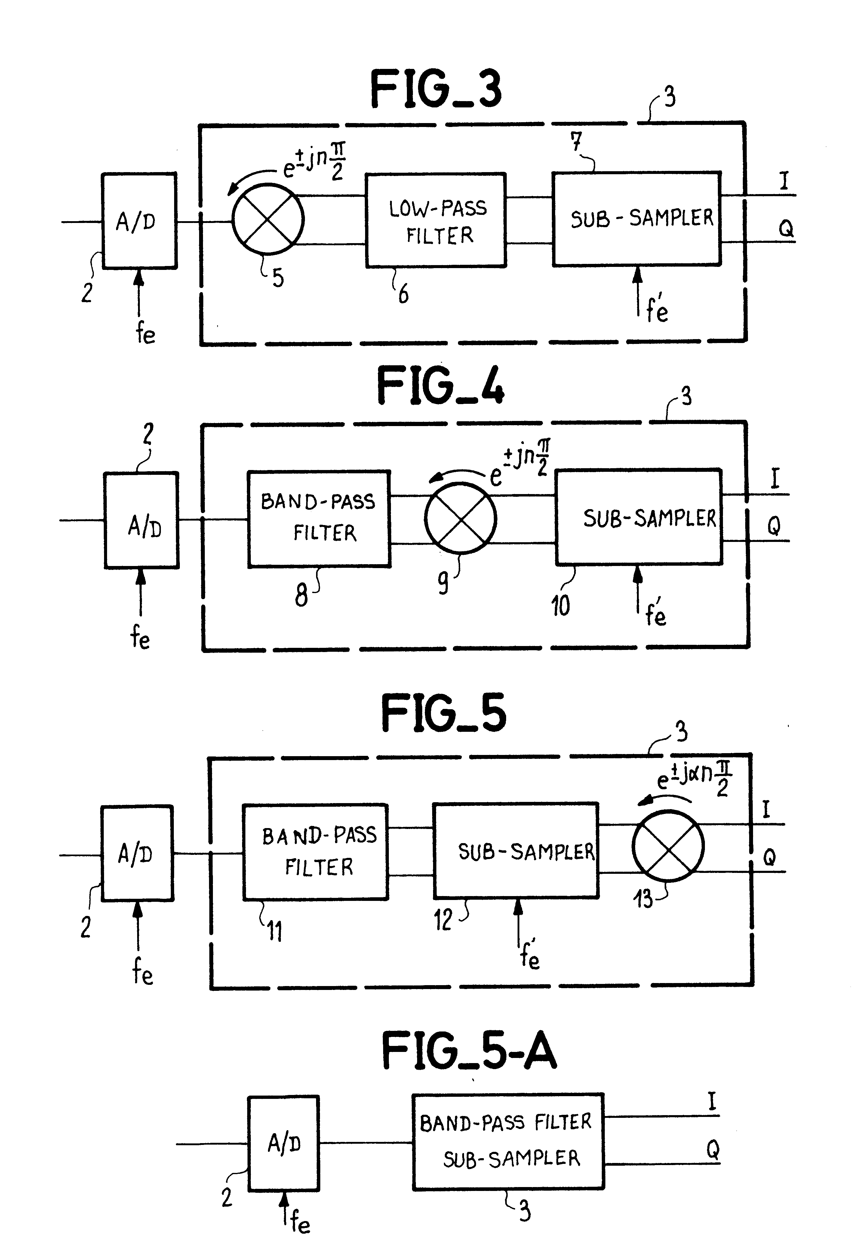 Process for the phase amplitude demodulation of a received radar signal and device implementing such a process