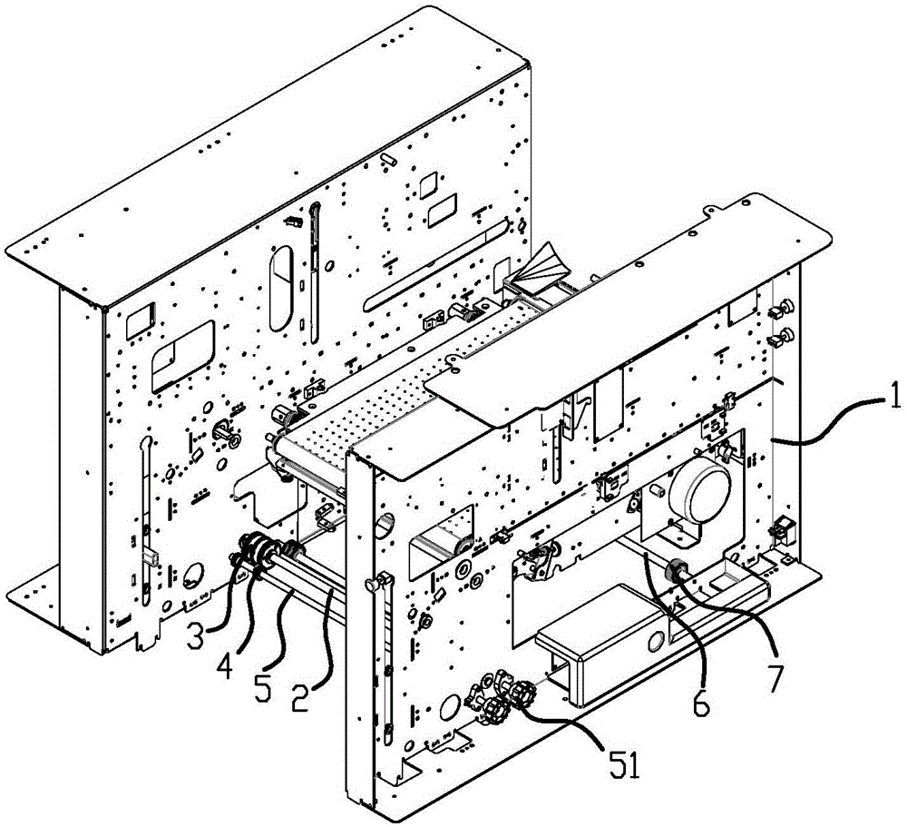 Steel wire rope regulating device used for output plate in printer