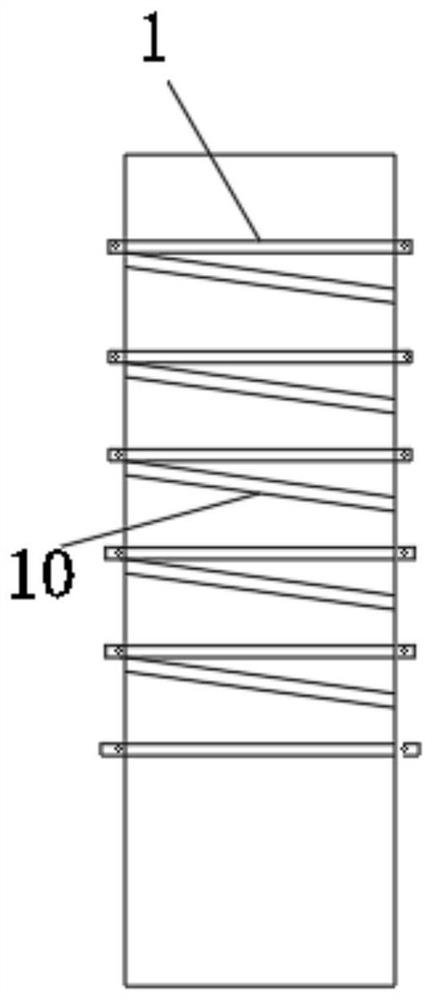 Cylindrical formwork fixing device and fixing method