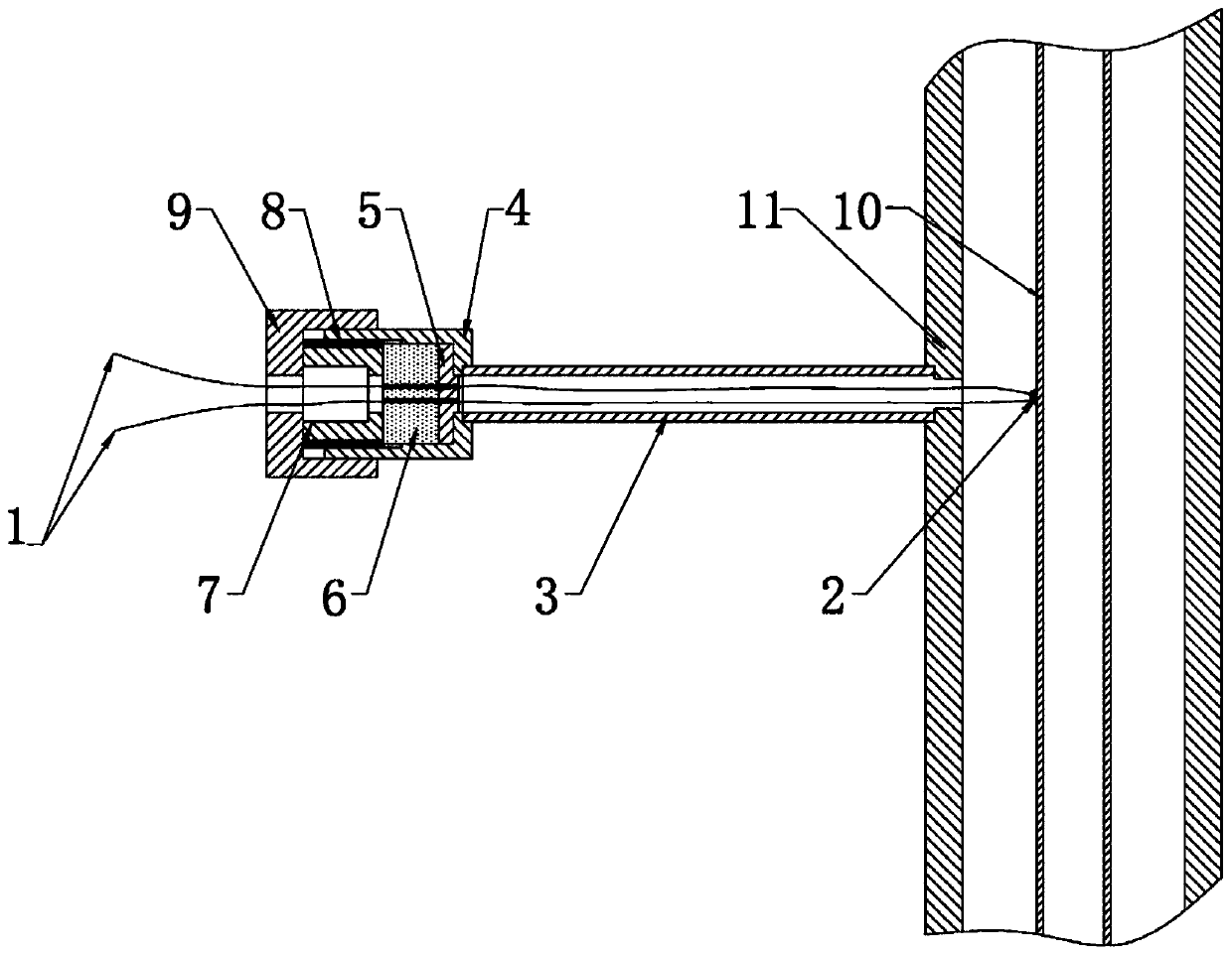 Device and method for measuring temperature of outer wall of supercritical water-cooled reactor coolant channel inner pipe