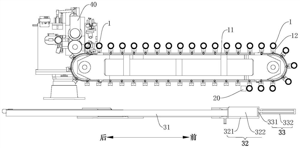 Spring conveying device and bagged spring production equipment