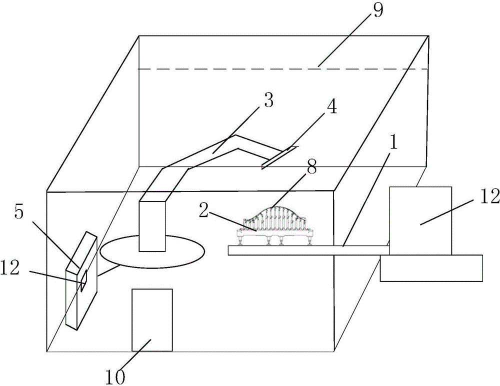 Laser measurement system suitable for non-feature space curve blank piece and processing location method thereof