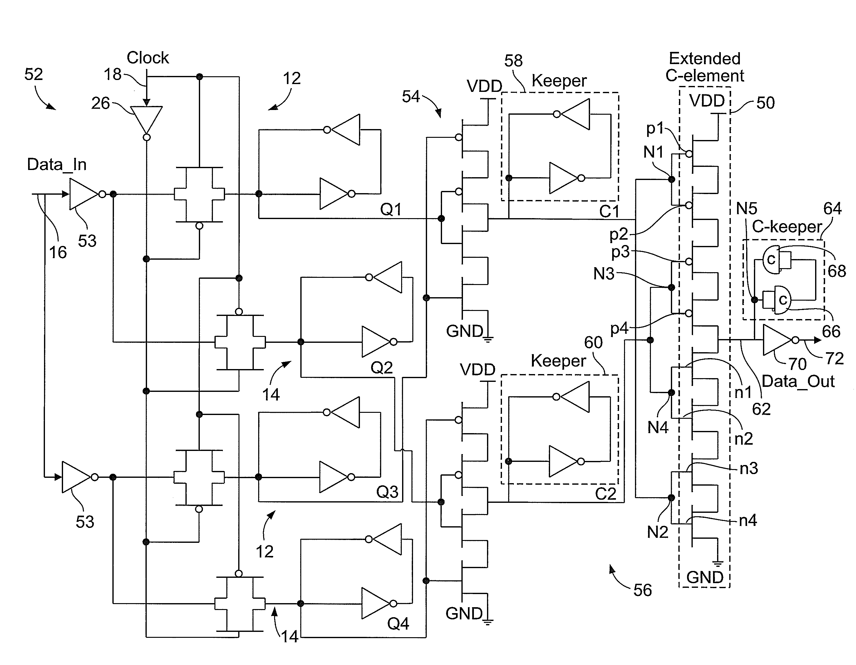 Dual data rate flip-flop circuit