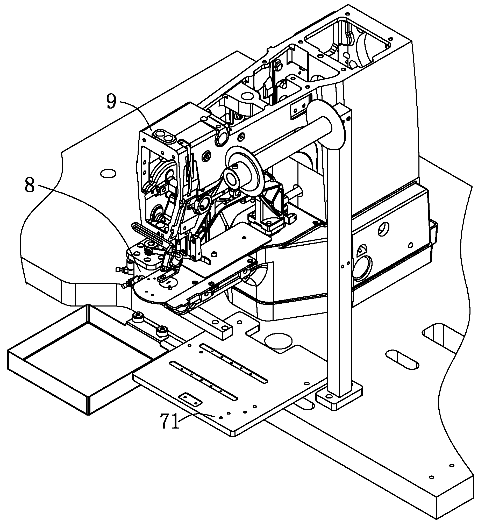 Ribbon folding mechanism of ribbon loom