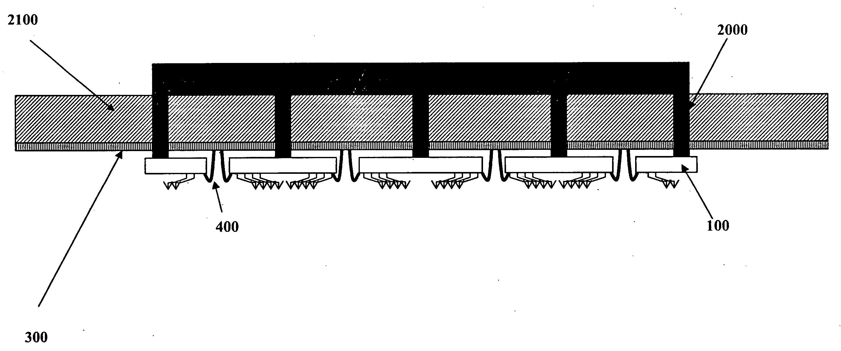 Probe card substrate with bonded via