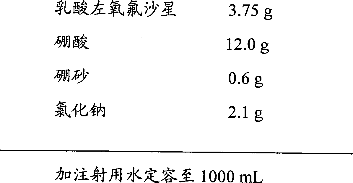 Disposable levofloxacin lactate eye drops without bacteria inhibitor and preparation method thereof