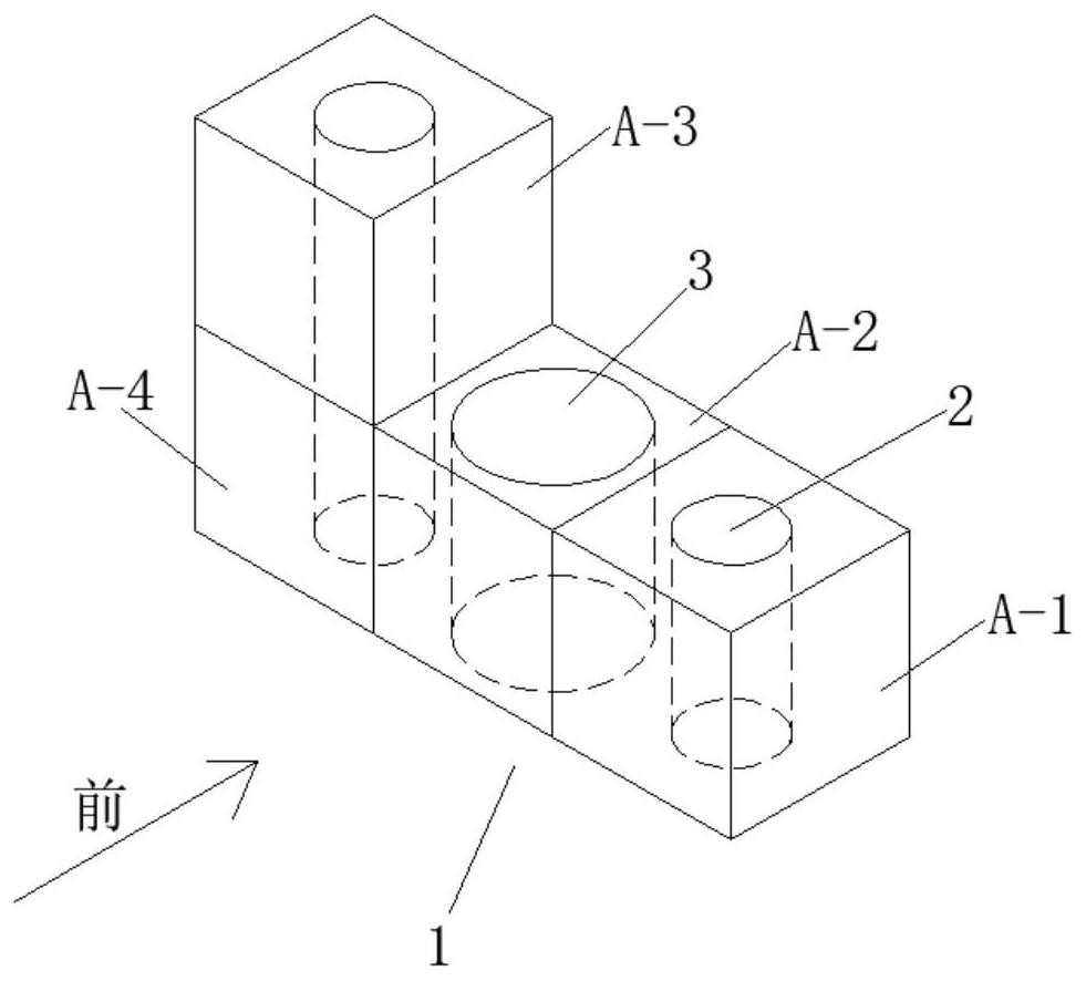 Tetris series hollow ecological brick and application method thereof