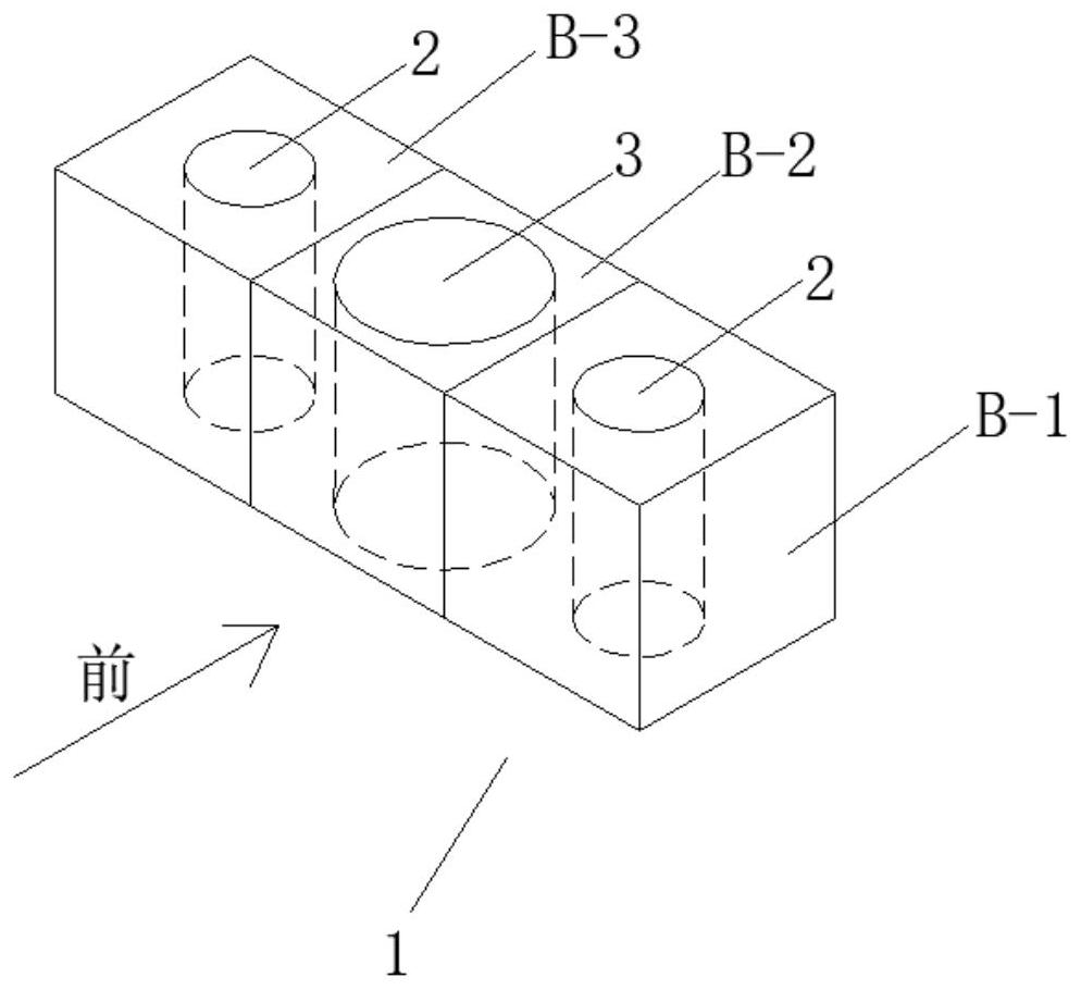 Tetris series hollow ecological brick and application method thereof