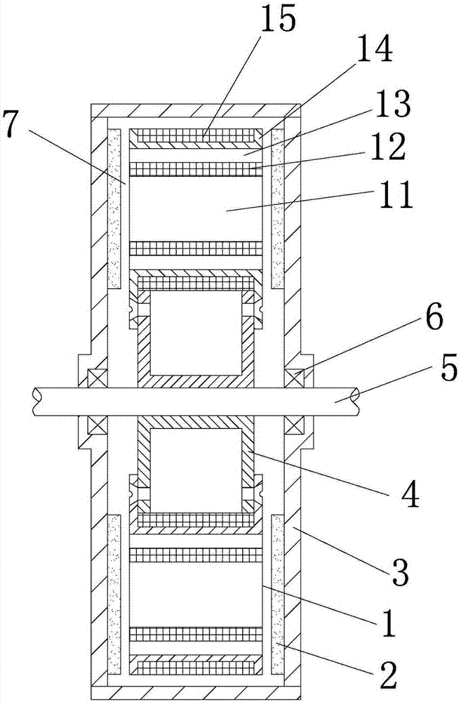 Permanent-magnet axial-magnetic-field motor with unit-type layered iron core