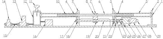 Electrically driven symmetrical plunger type gas micro flow standard device