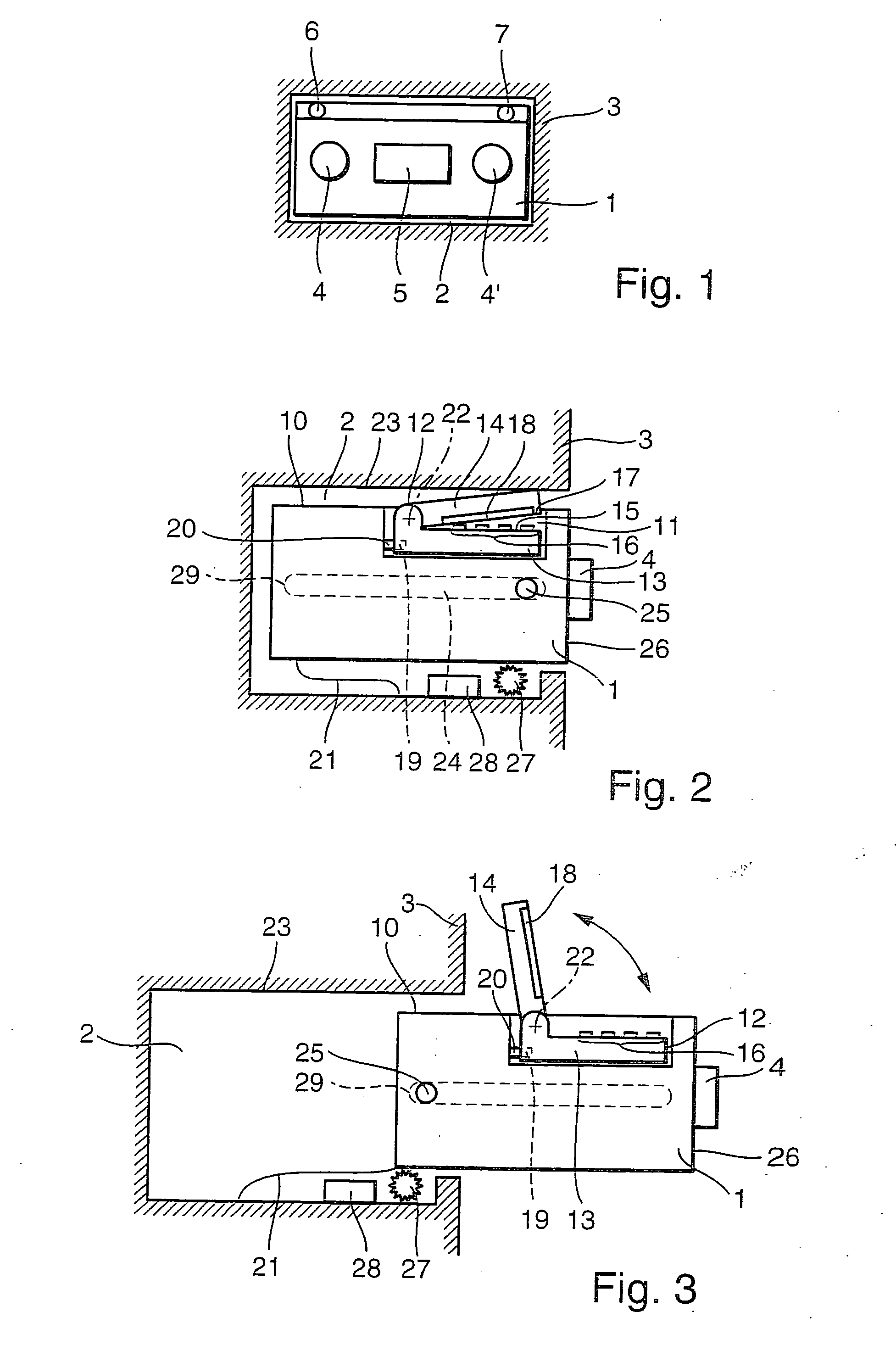 Retaining element for a portable computer device