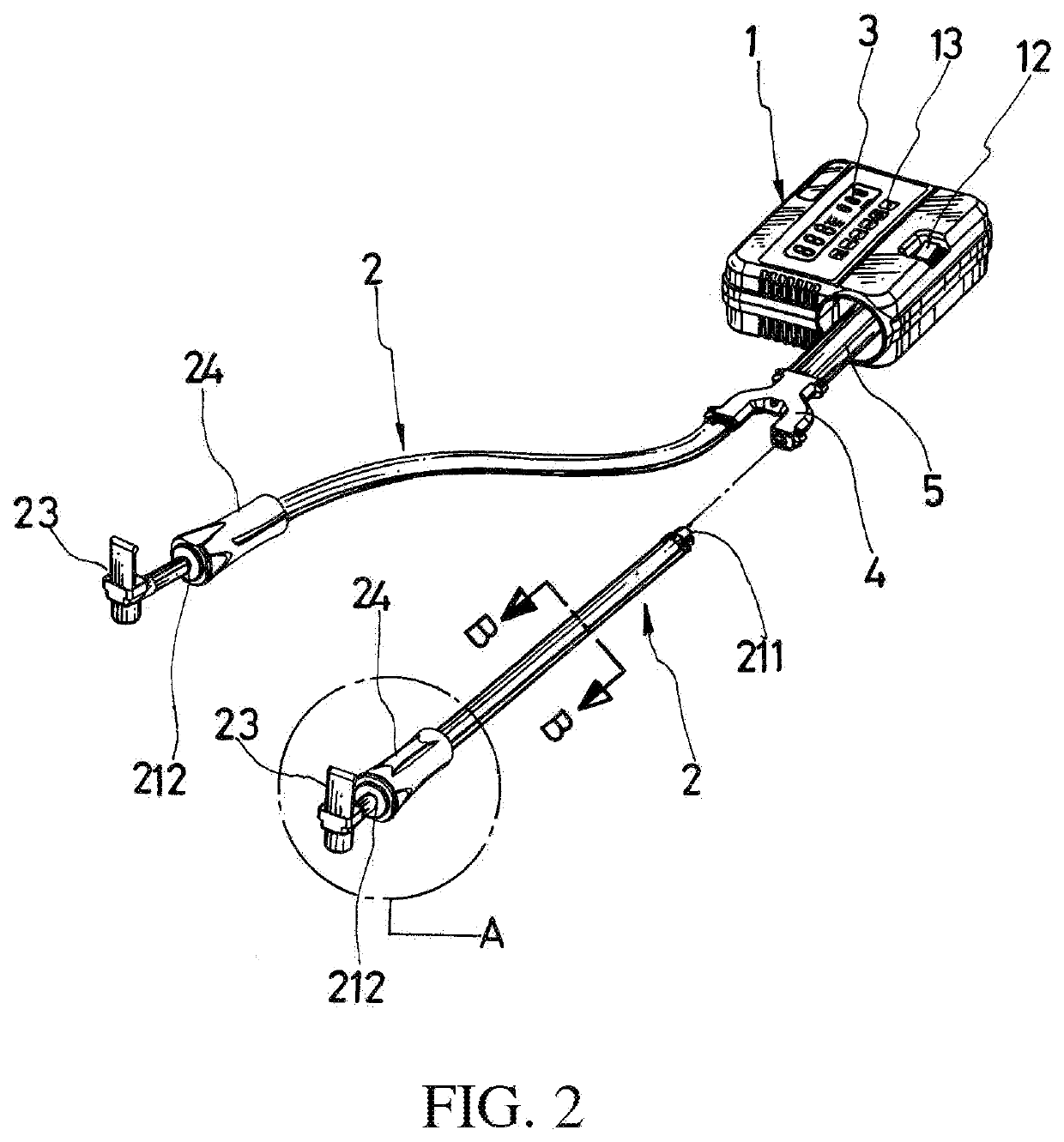 Inflation device featuring automatic pressure detecting, air charging, and pressure releasing