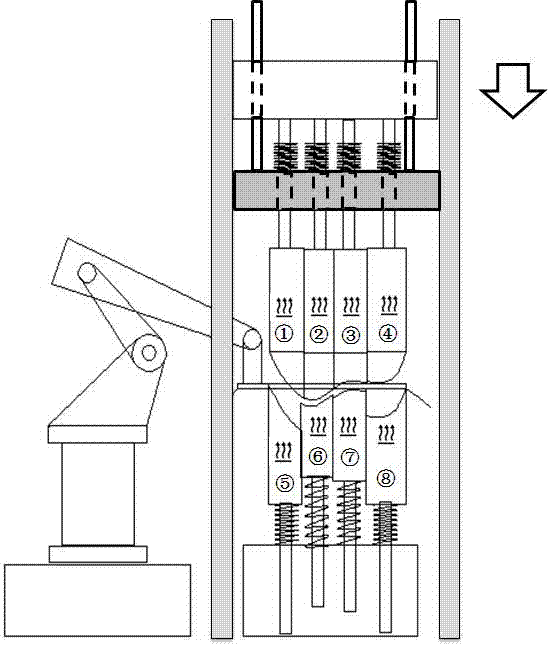 A stamping method and equipment for producing fiber-reinforced composite material preform