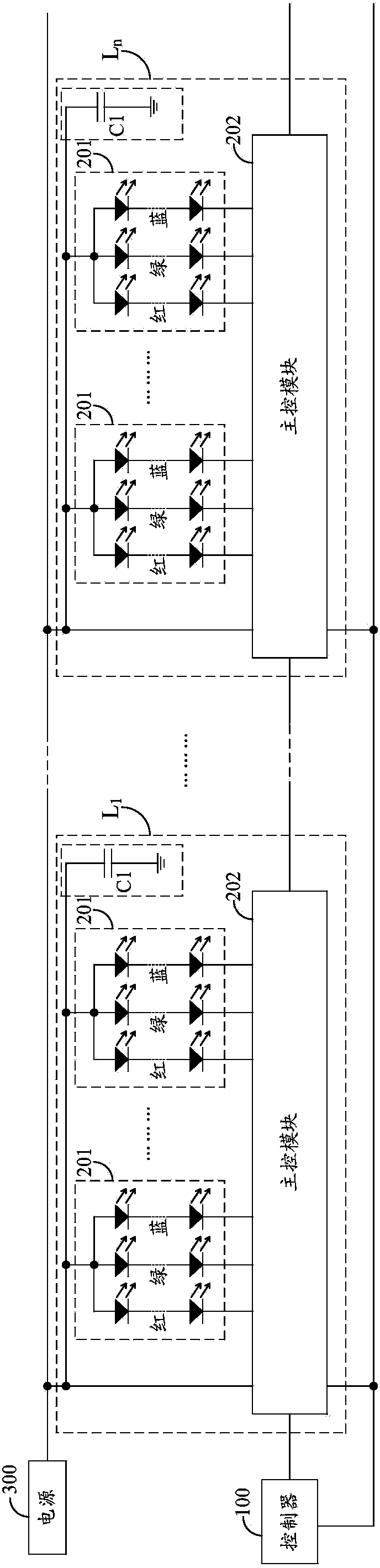 Landscape decorative lamp system and address coding and display control method thereof