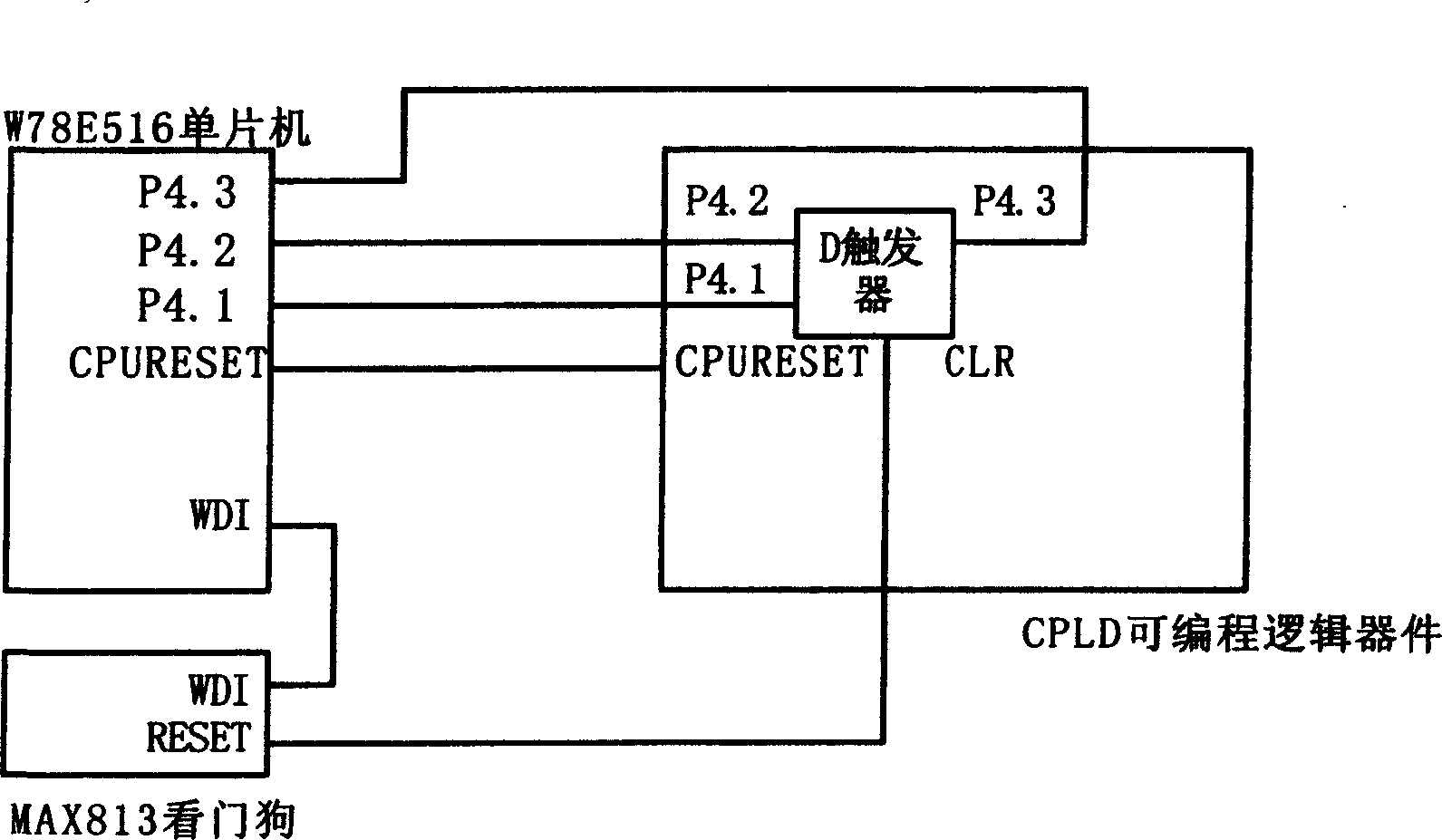 8051 monolithic system upgrading method and monitoring circuit