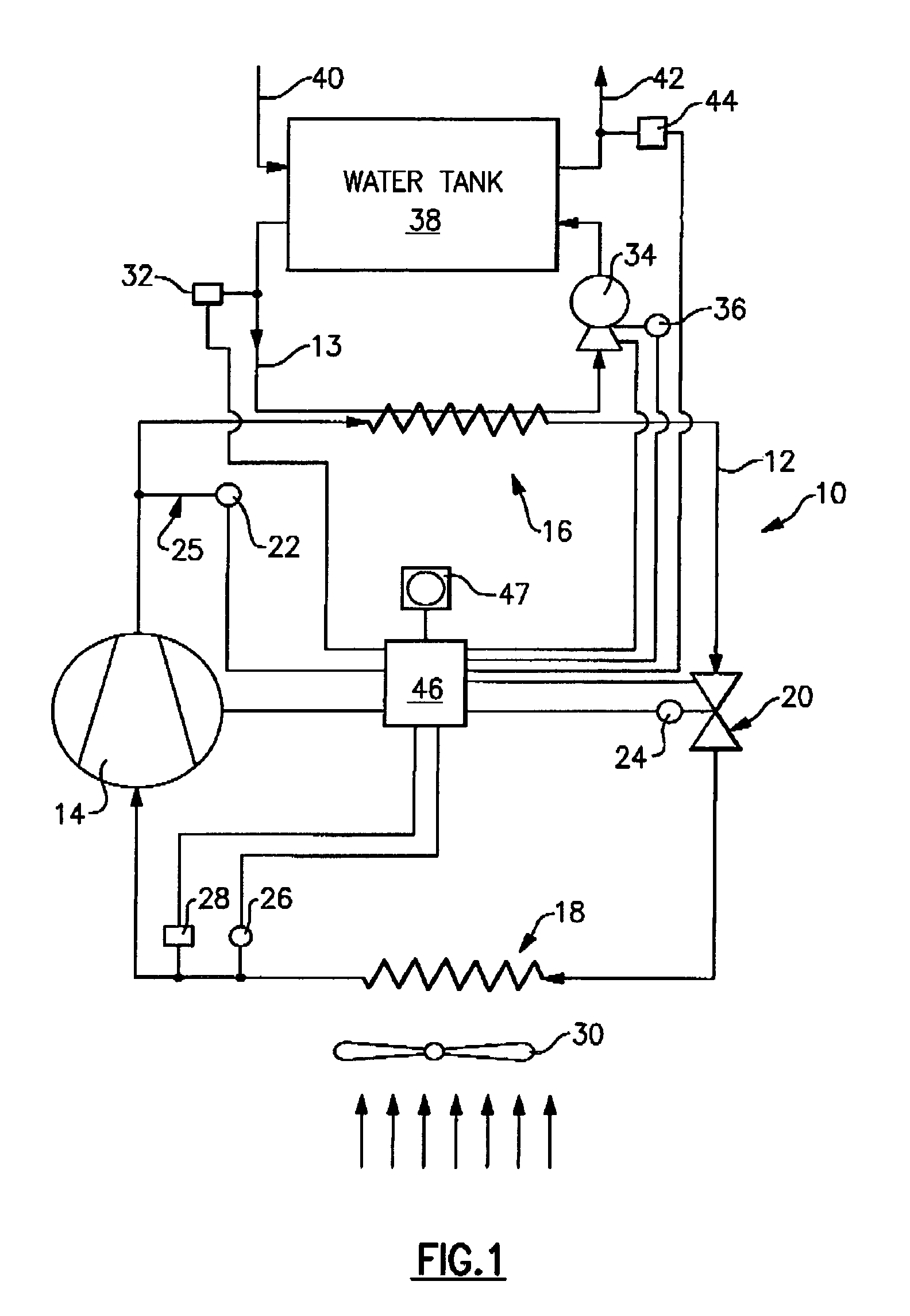Method of controlling a carbon dioxide heat pump water heating system