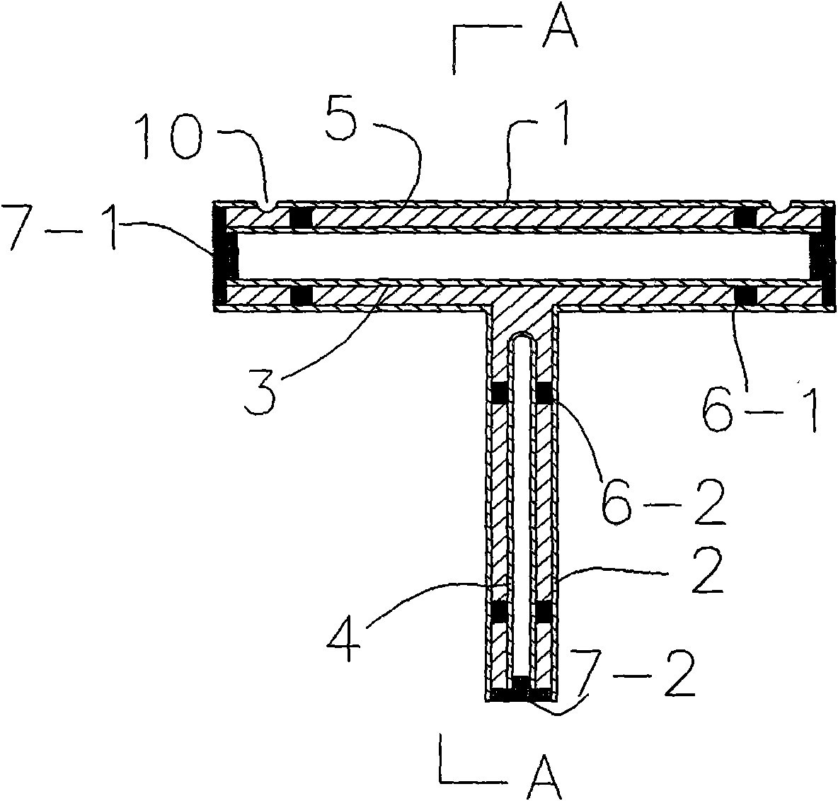 Steel/high molecular material interlayer tubular joint