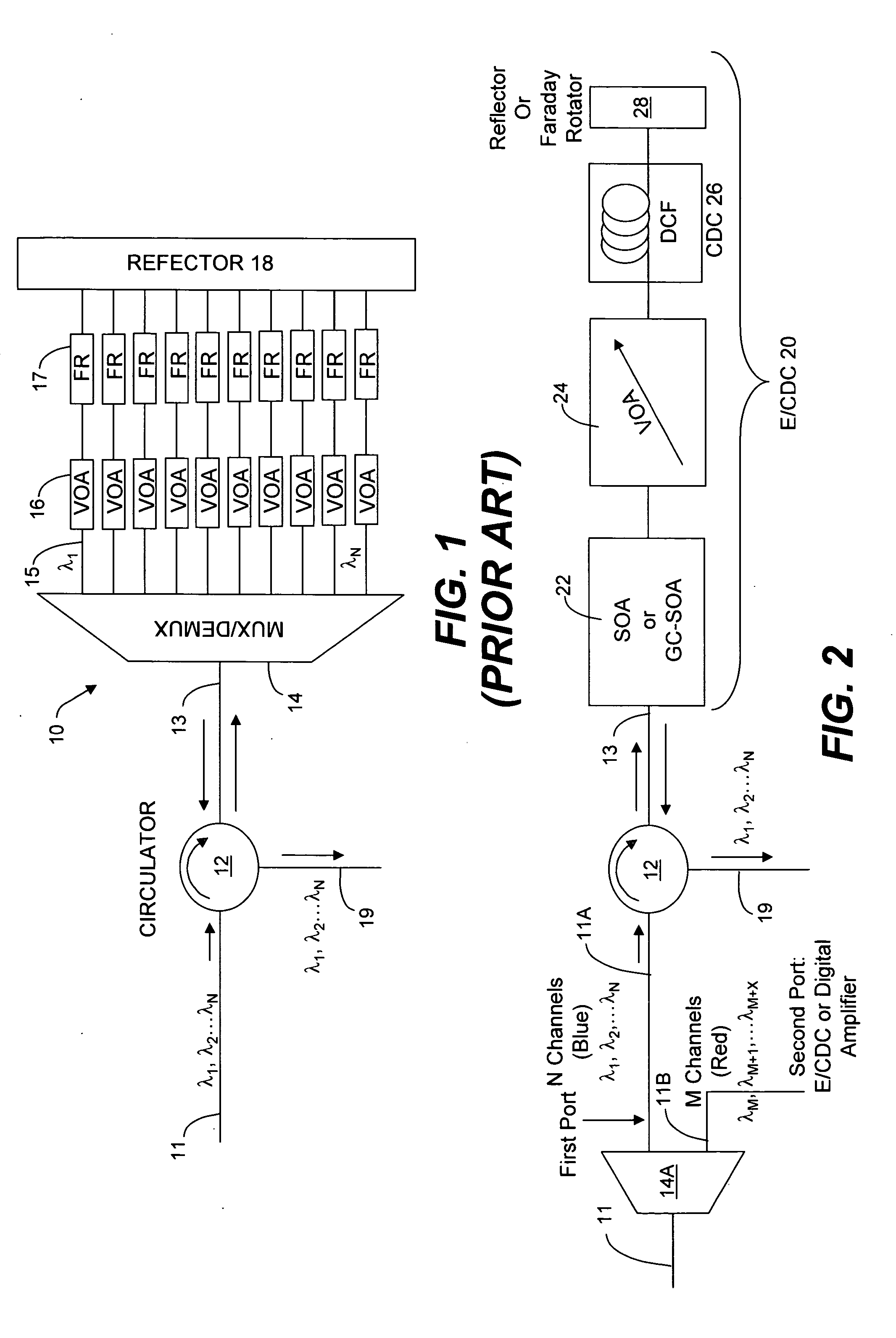 Chromatic dispersion compensator (CDC) in a photonic integrated circuit (PIC) chip and method of operation