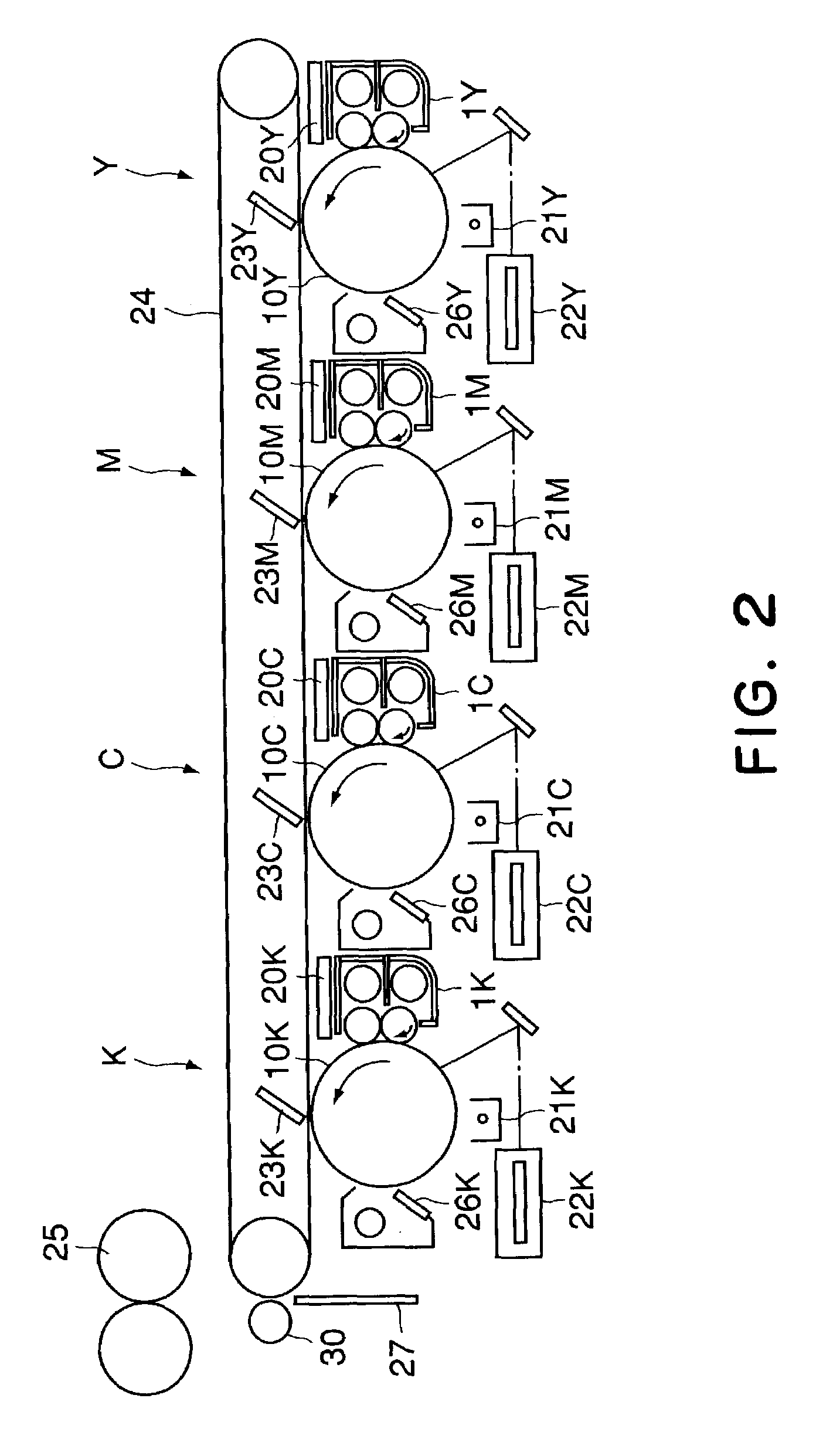 Developing apparatus with two developing chamber-rotatable member pairs