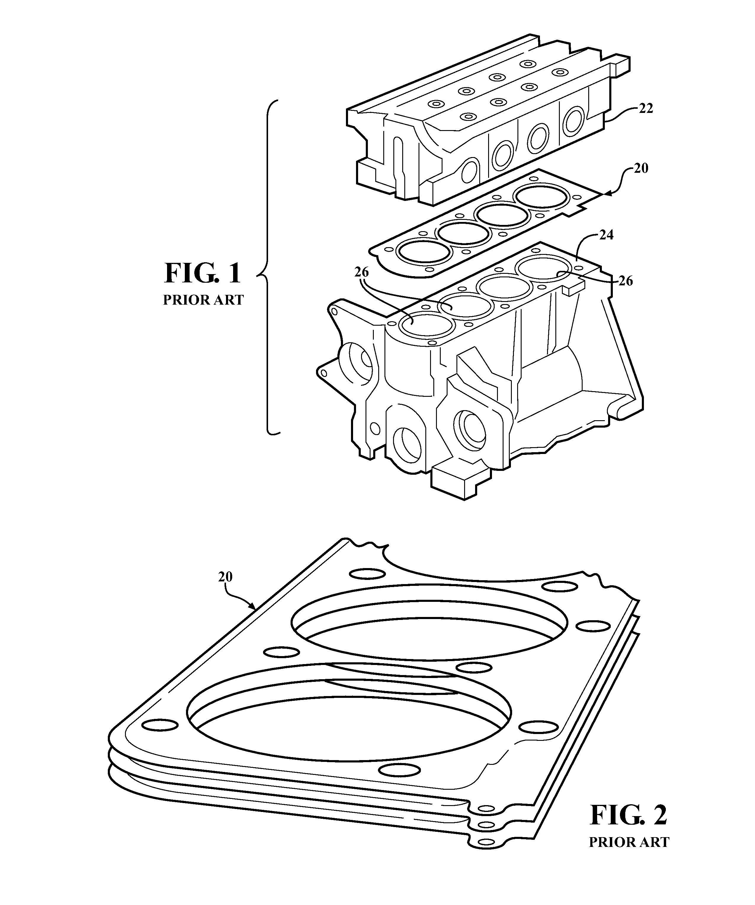 Multilayer gasket with segmented integral stopper feature