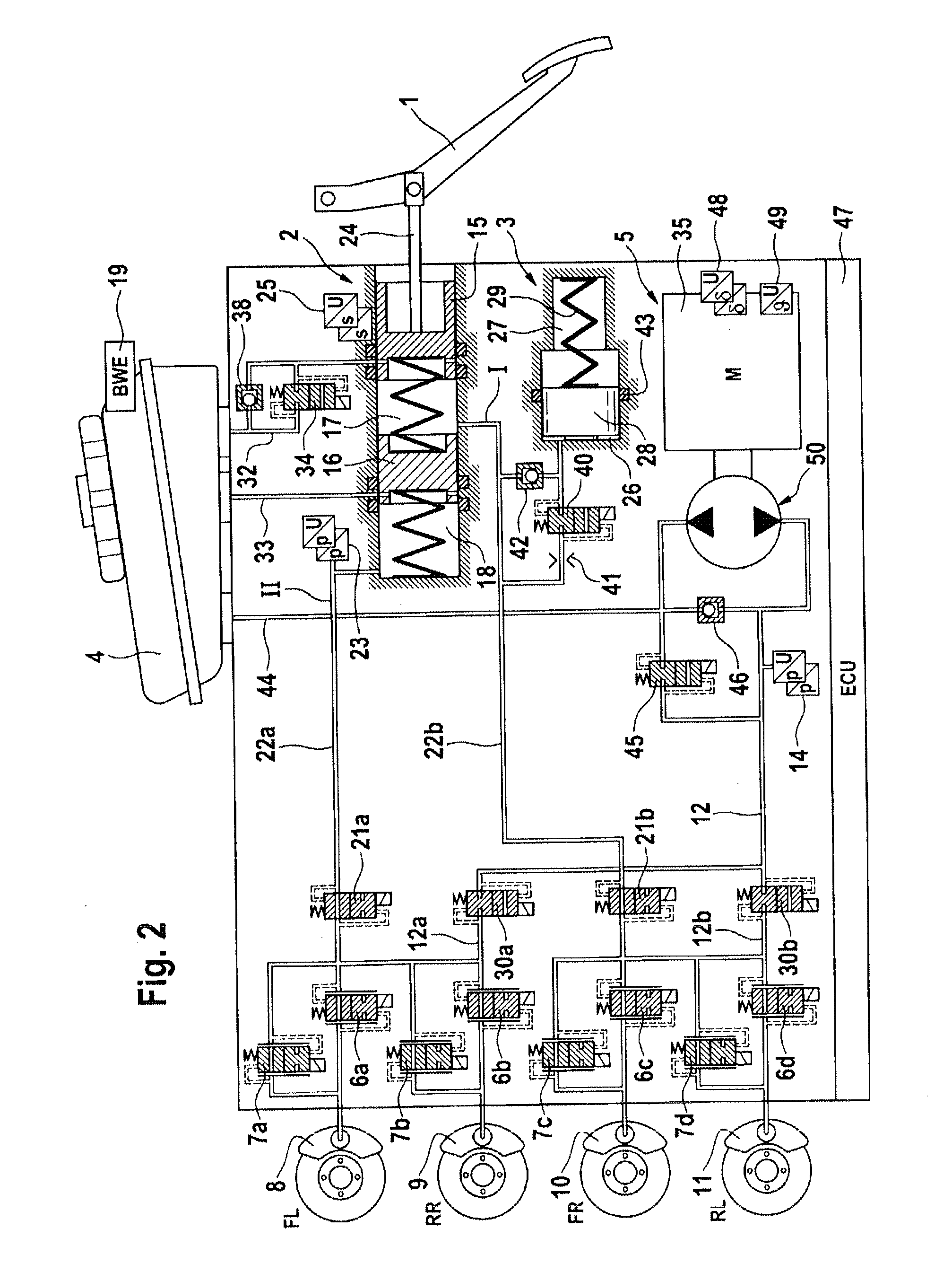 Method for operating a brake system and a brake system