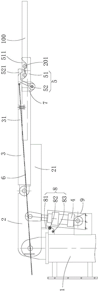 Steel ladle cover lifting device and continuous casting equipment